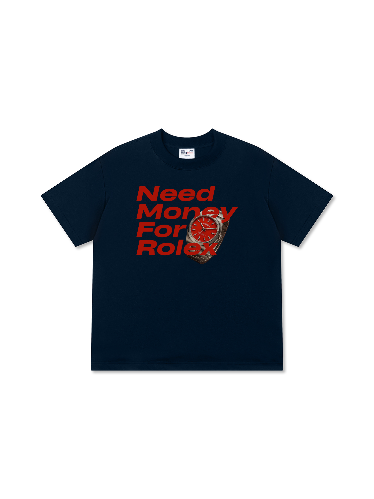 Áo Thun Relaxed Fit Watch Need Money For Rolex