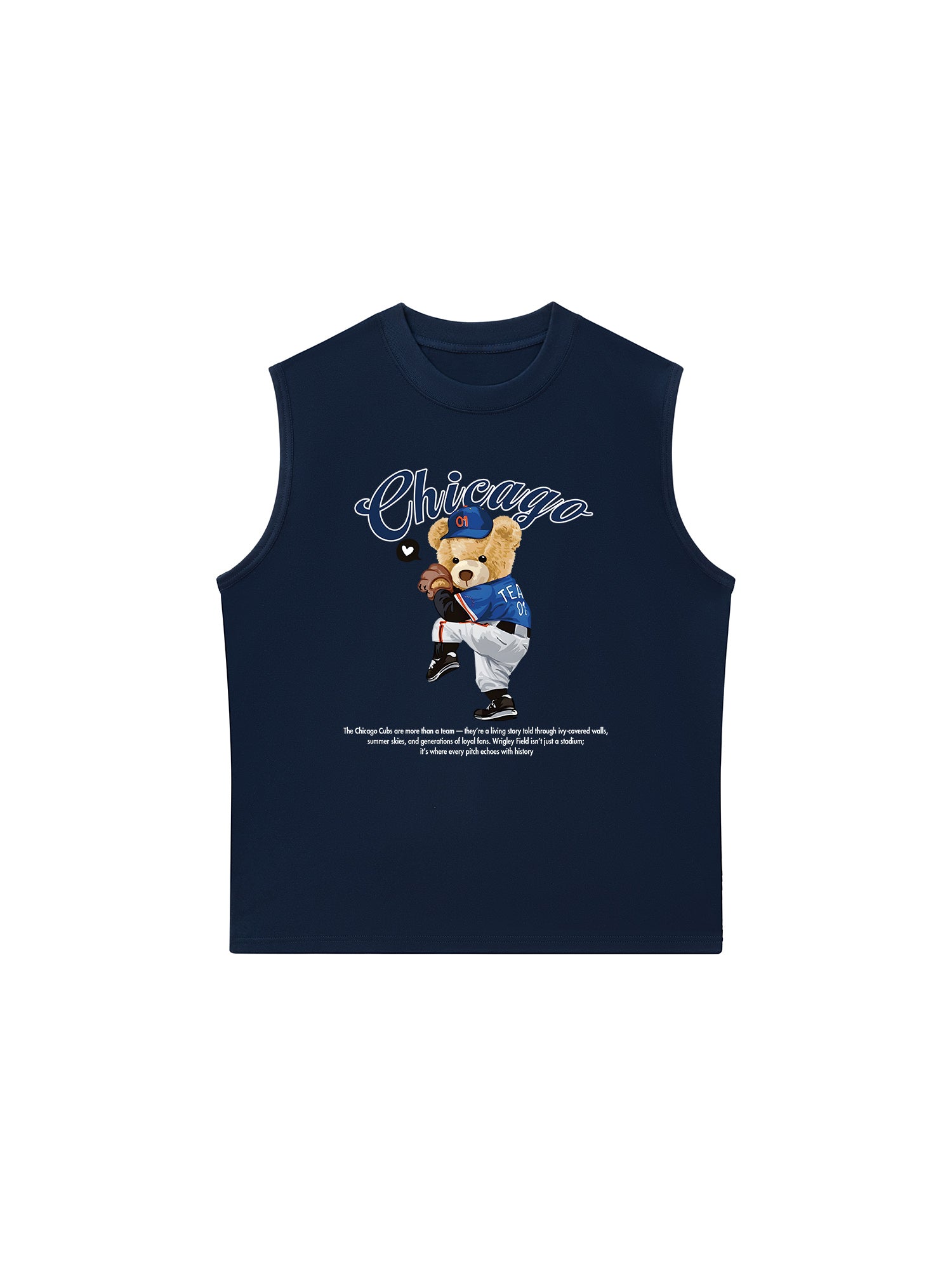 Áo Ba Lỗ Relaxed Fit Baseball Chicago Cubs