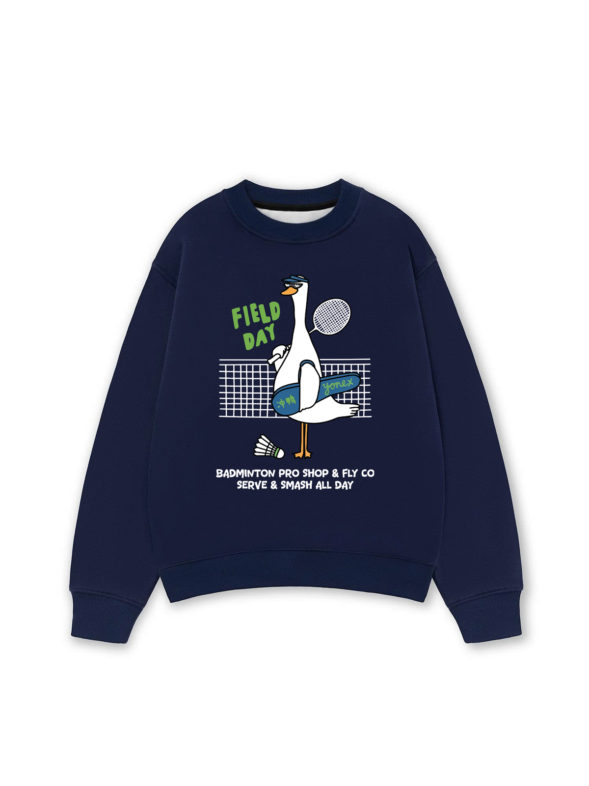 Áo Sweater Nỉ Hai Da Badminton Field Day