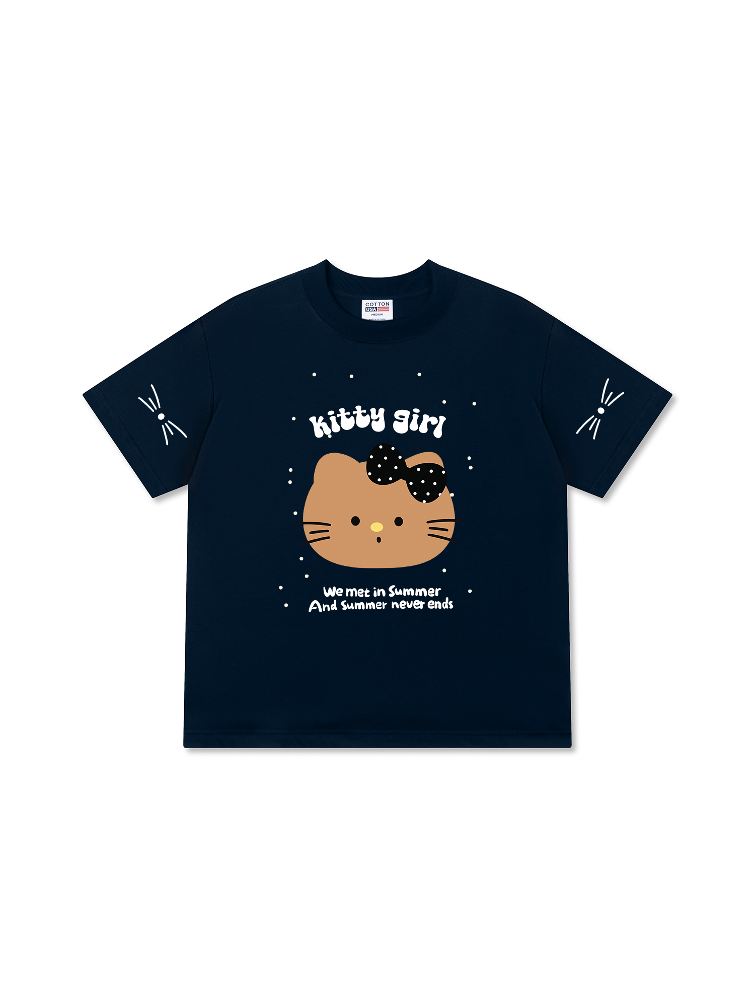 Áo Thun Relaxed Fit Soft Paw Kitty Girl