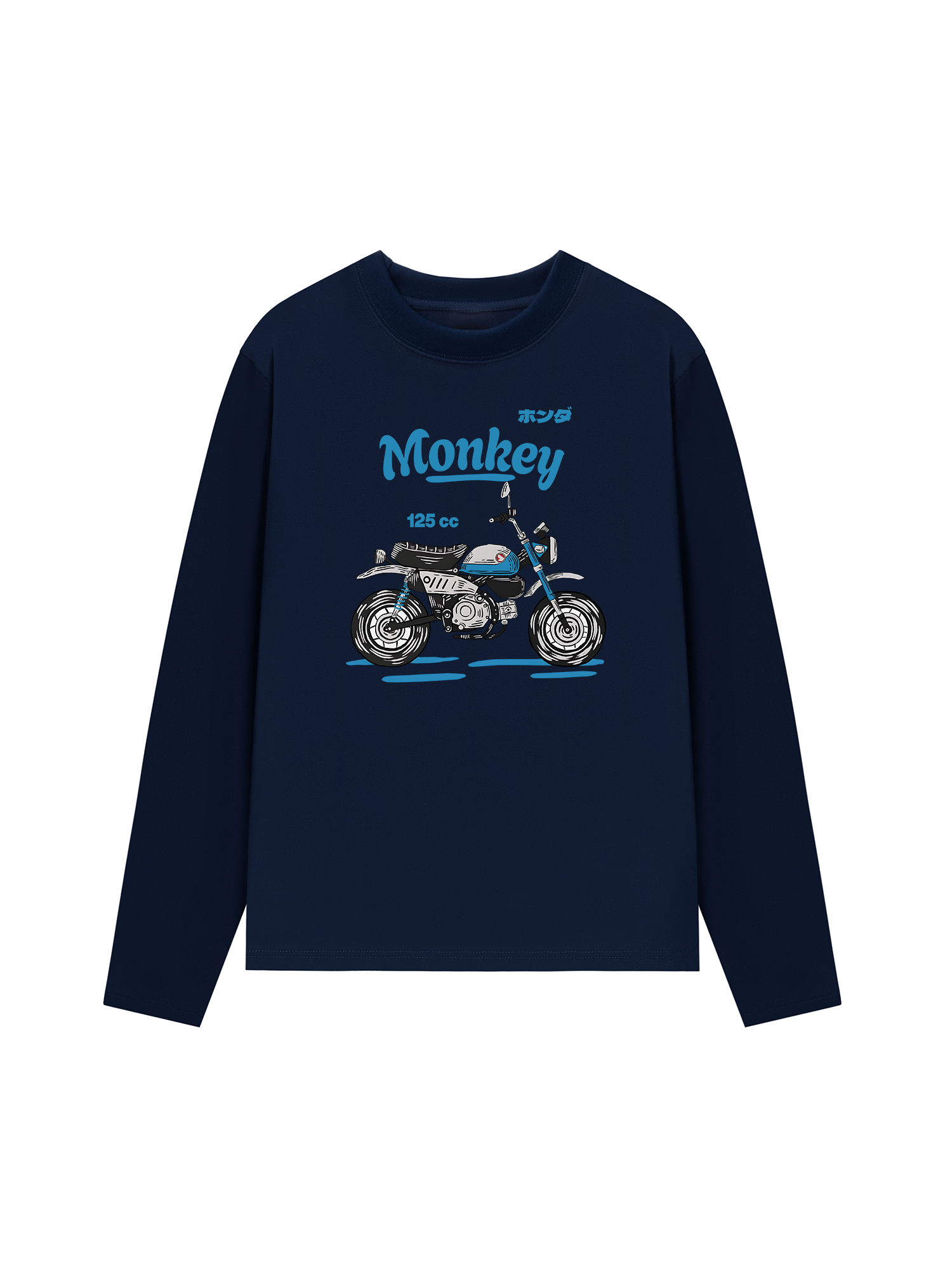 Áo Thun Dài Tay Monkey 125cc Blue