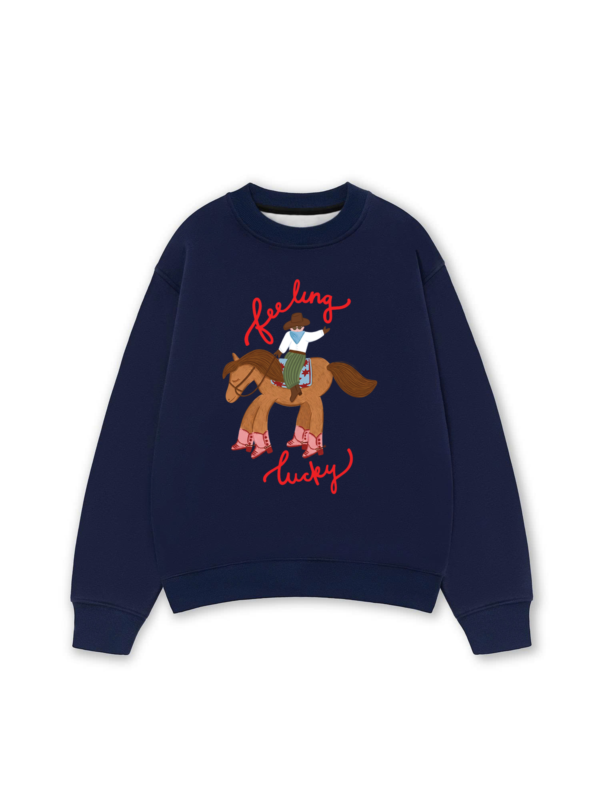 Áo Sweater Nỉ Hai Da Farm Feeling Lucky