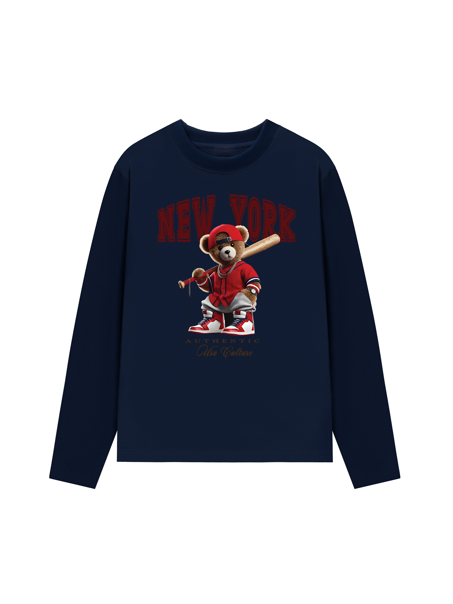 Áo Thun Dài Tay Baseball Authentic Teddy