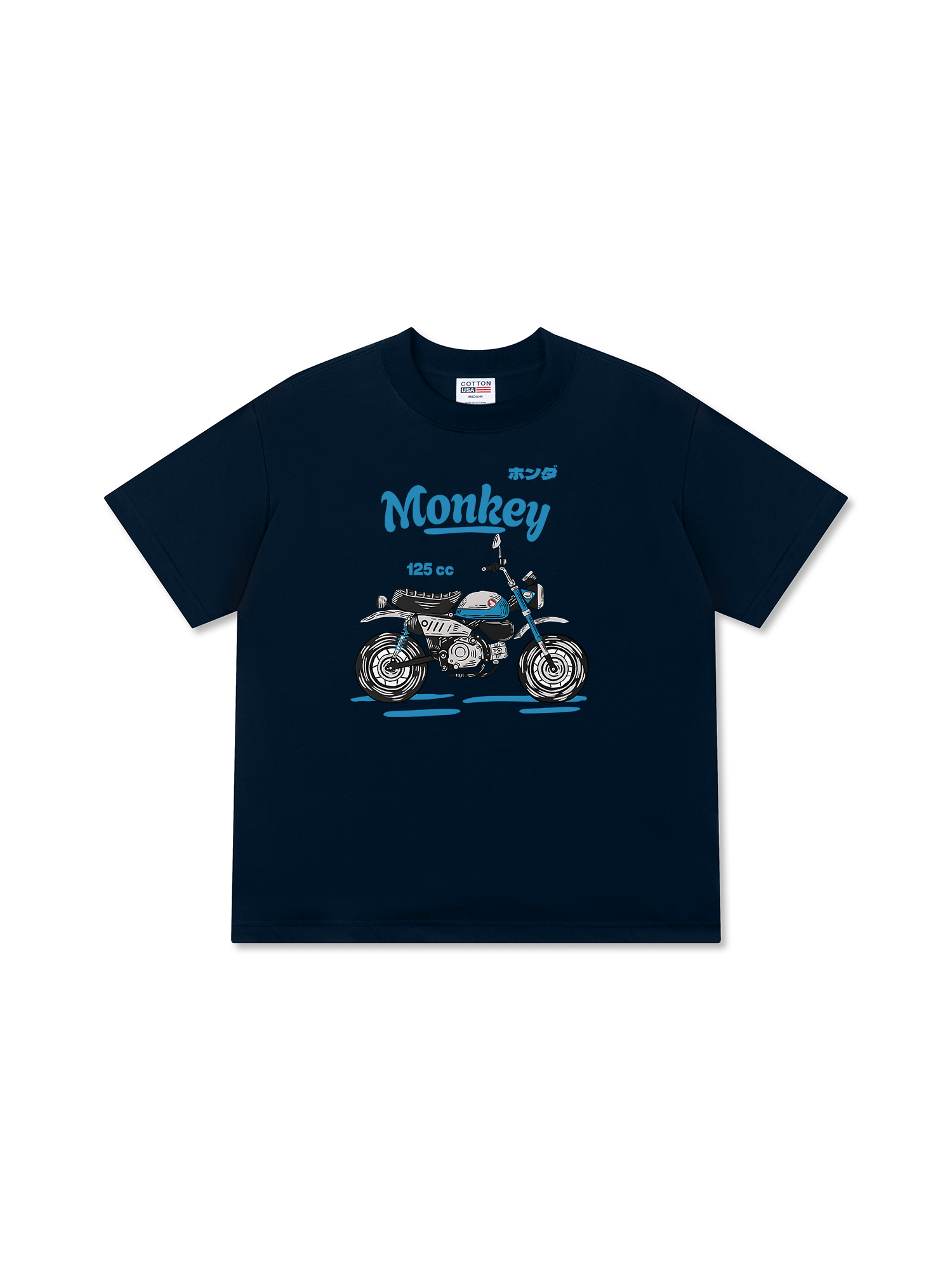 Áo Thun Relaxed Fit Motorbike Monkey 125cc blue