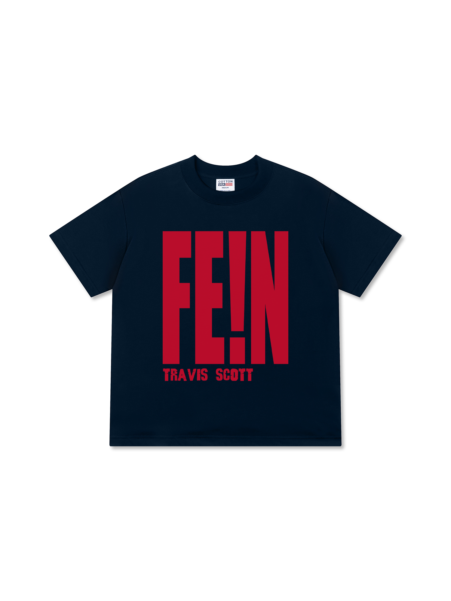 Áo Thun Relaxed Fit Rapper Travis Scott Fein Typo