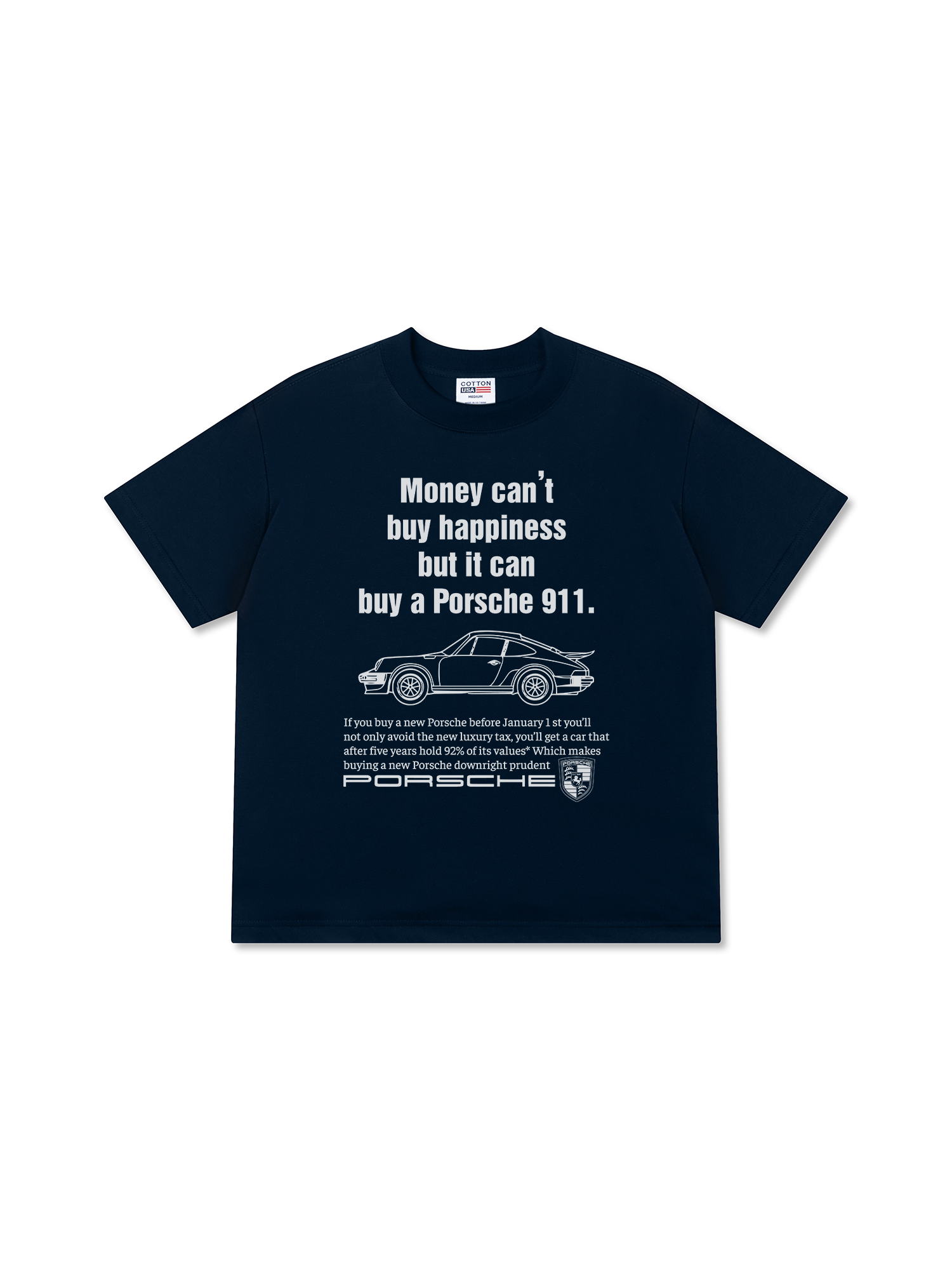 Áo Thun Relaxed Fit Porsche Money Can't Buy Happiness