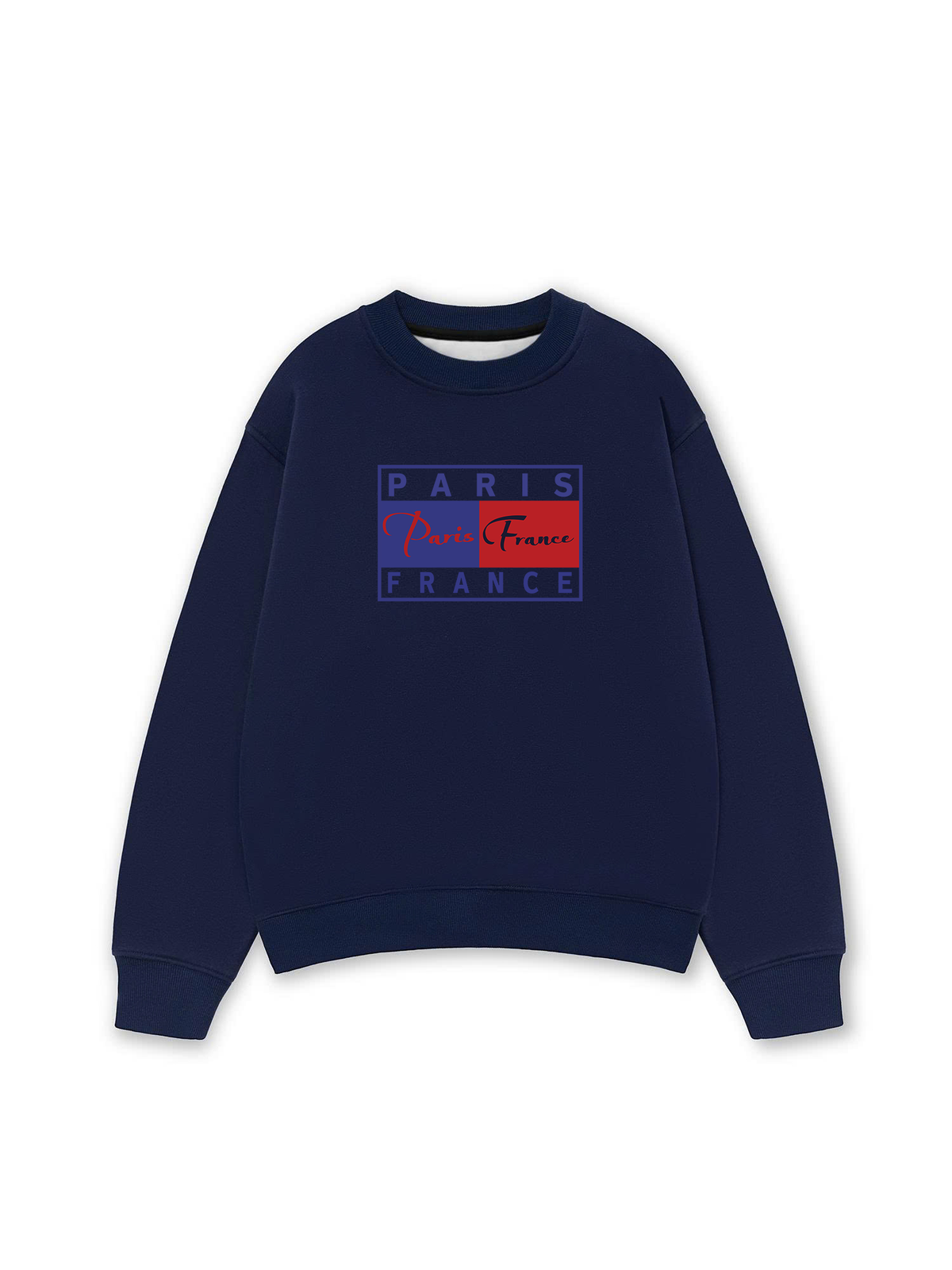 Áo Sweater Nỉ Hai Da Bassic Paris France