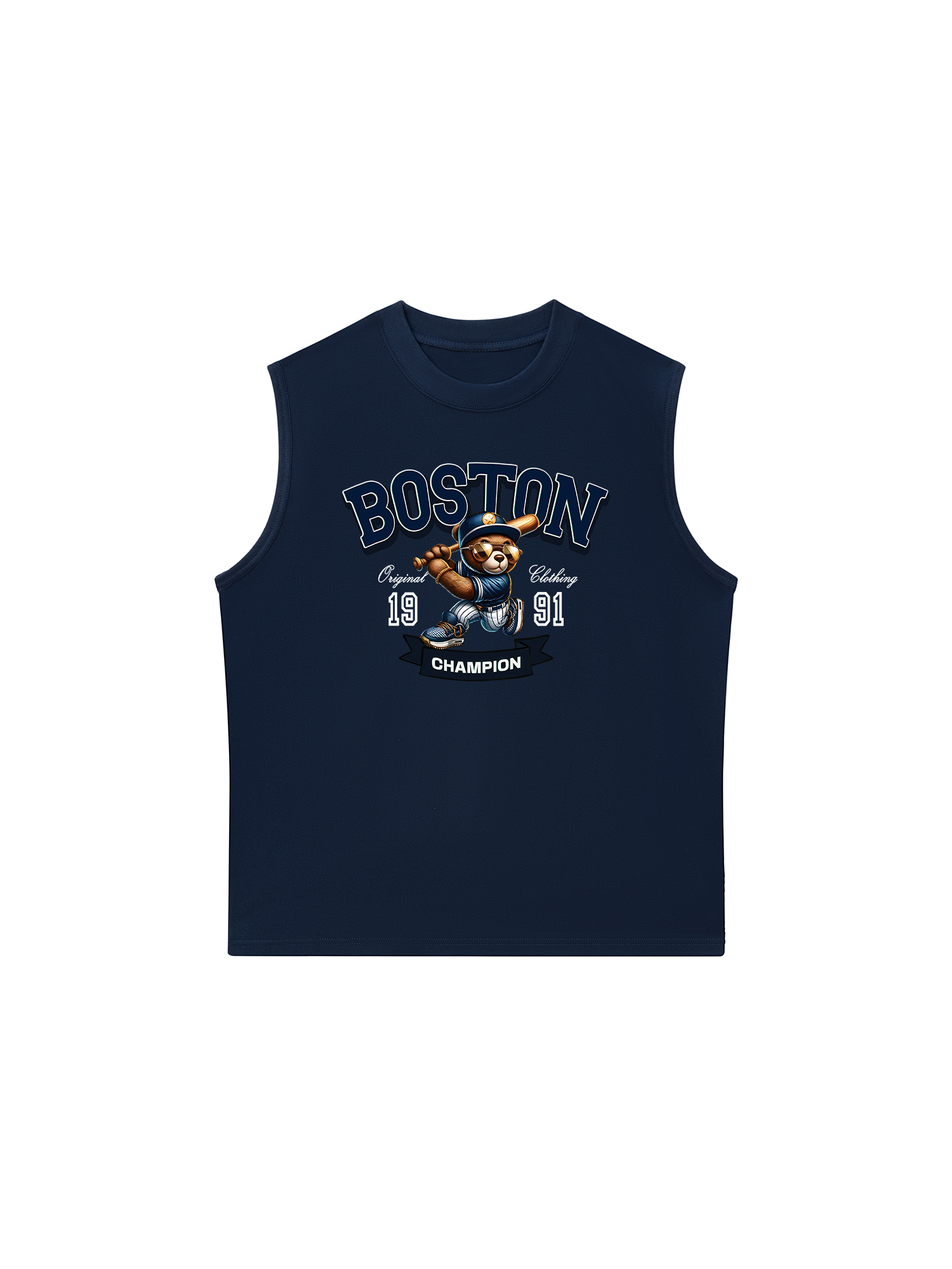 Áo Ba Lỗ Relaxed Fit Baseball Boston Teddy