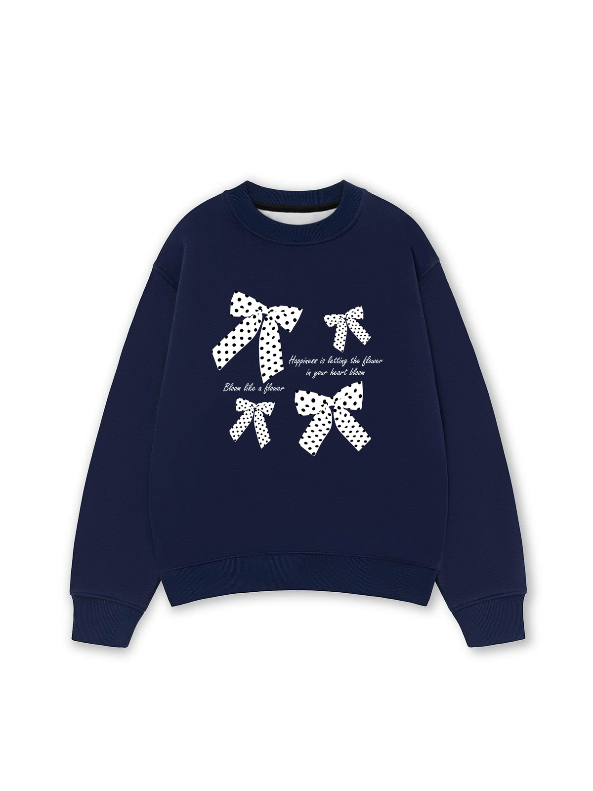 Áo Sweater Nỉ Hai Da Dotty Mood Lovely Bloom Ribbon