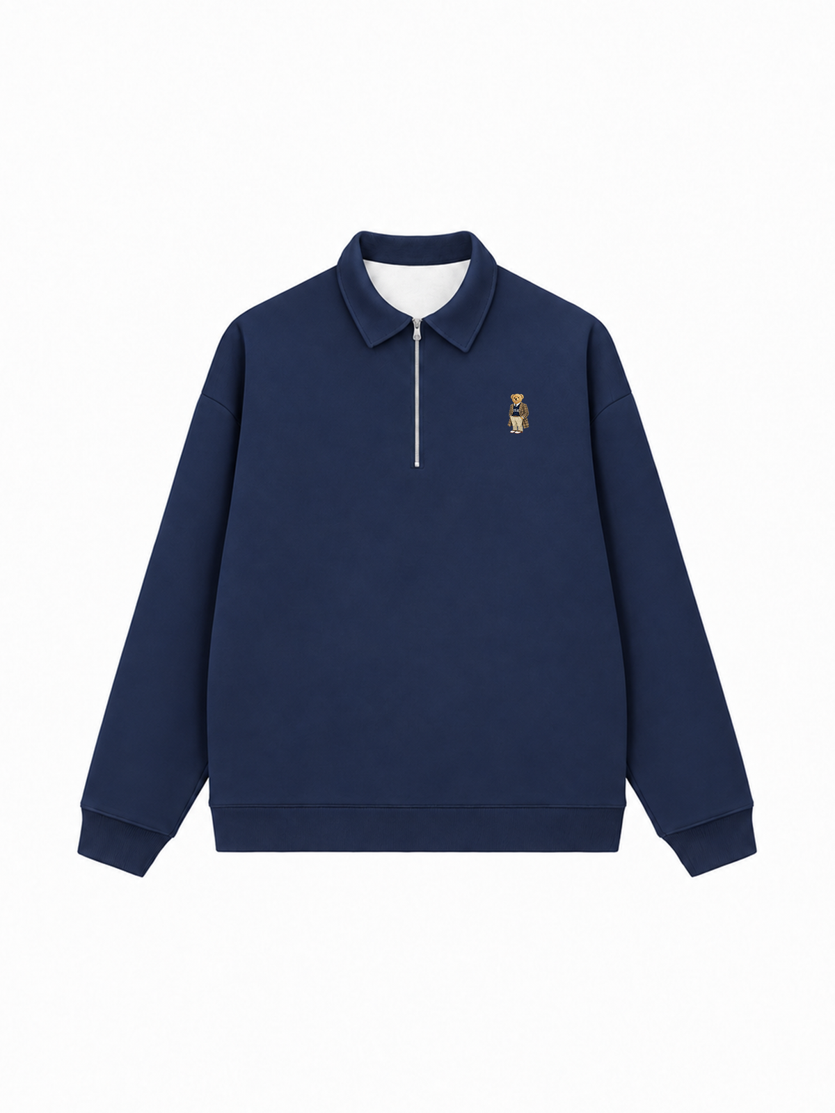 Áo Sweater Polo Nỉ Hai Da Bear One