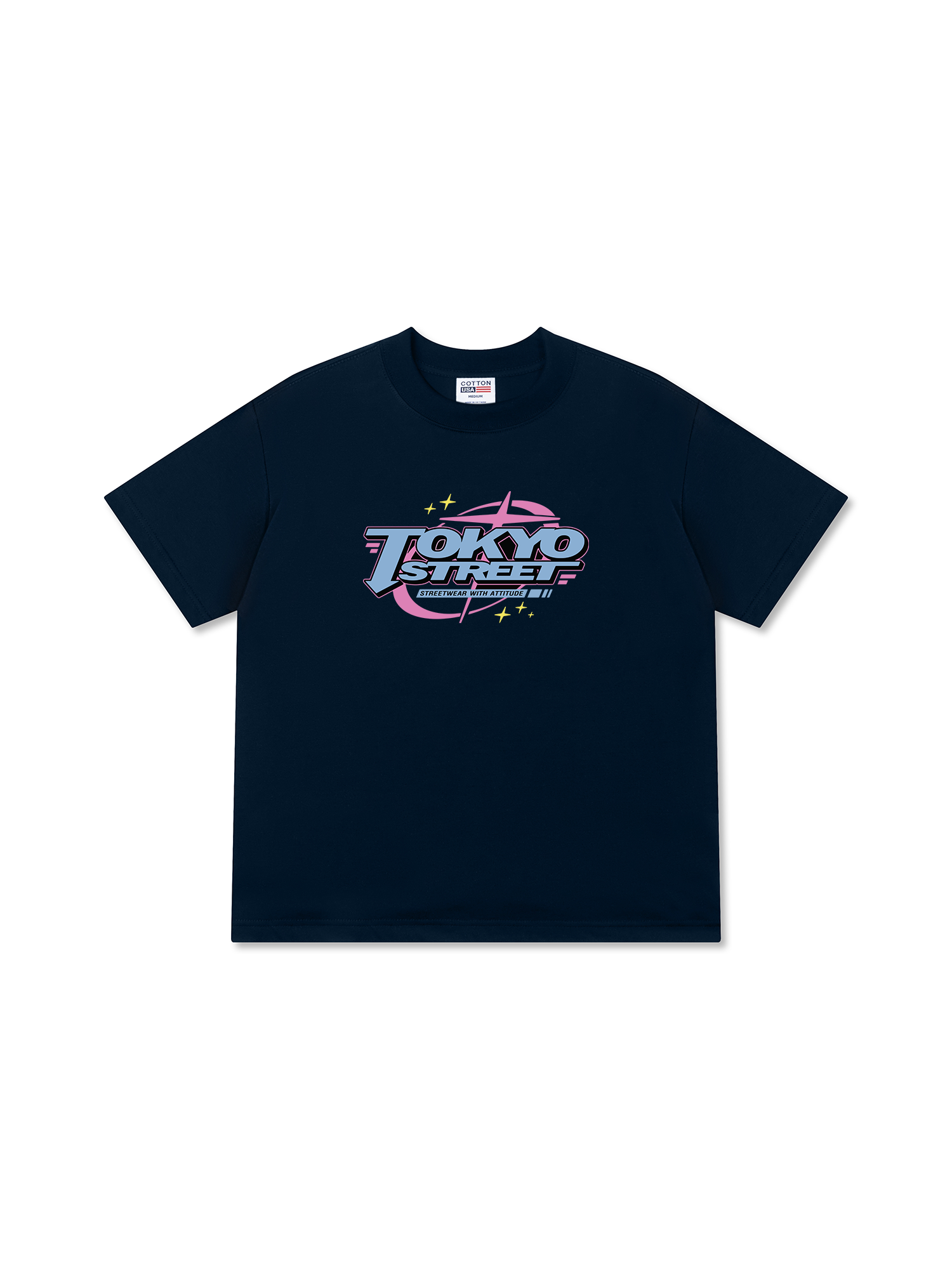 Áo Thun Relaxed Fit City Tokyo Streetwear With Atitude Blue