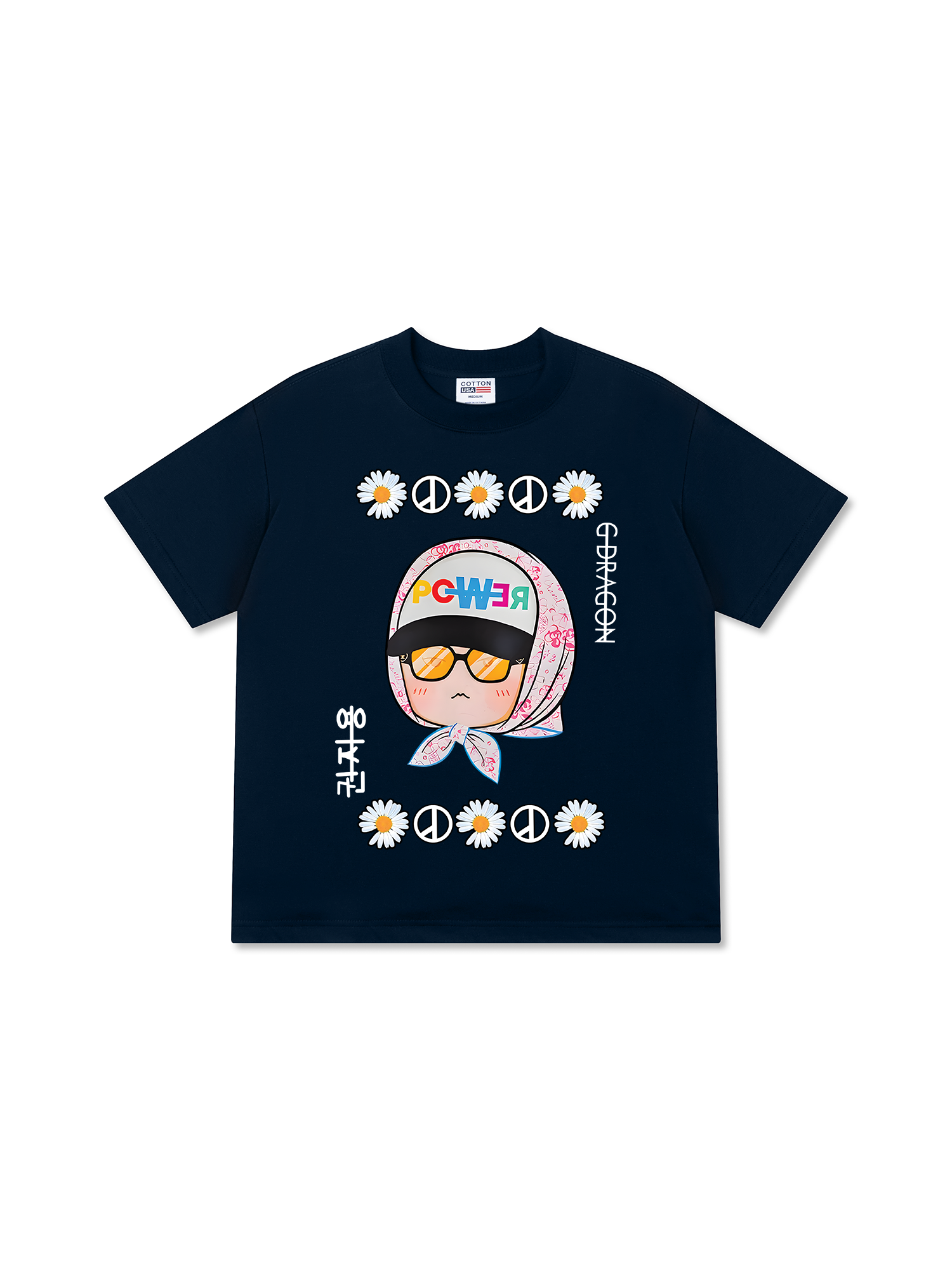 Áo Thun Relaxed Fit Floral With GD Chibi Daisy Flower