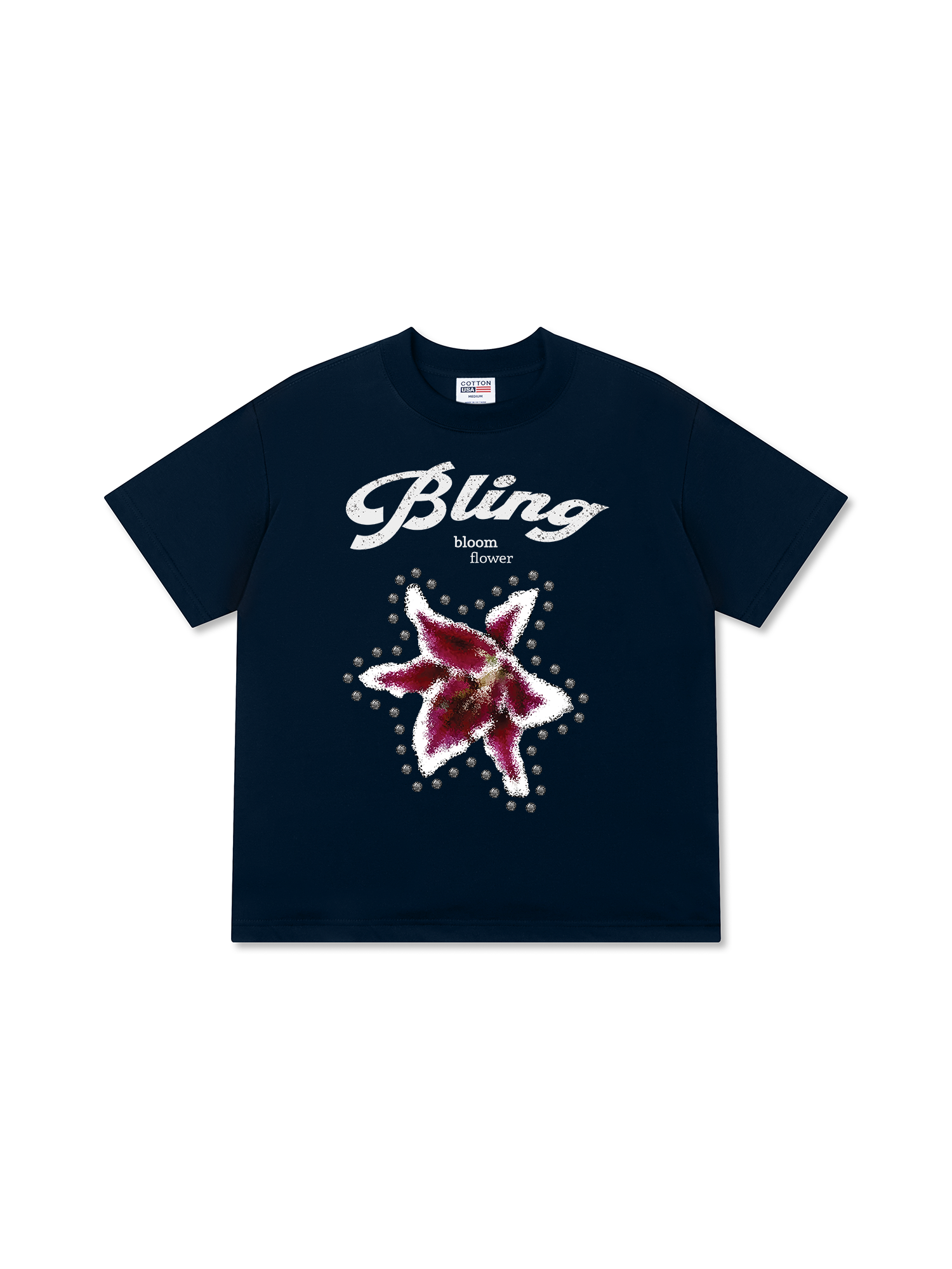 Áo Thun Relaxed Fit Bling Bloom Flower