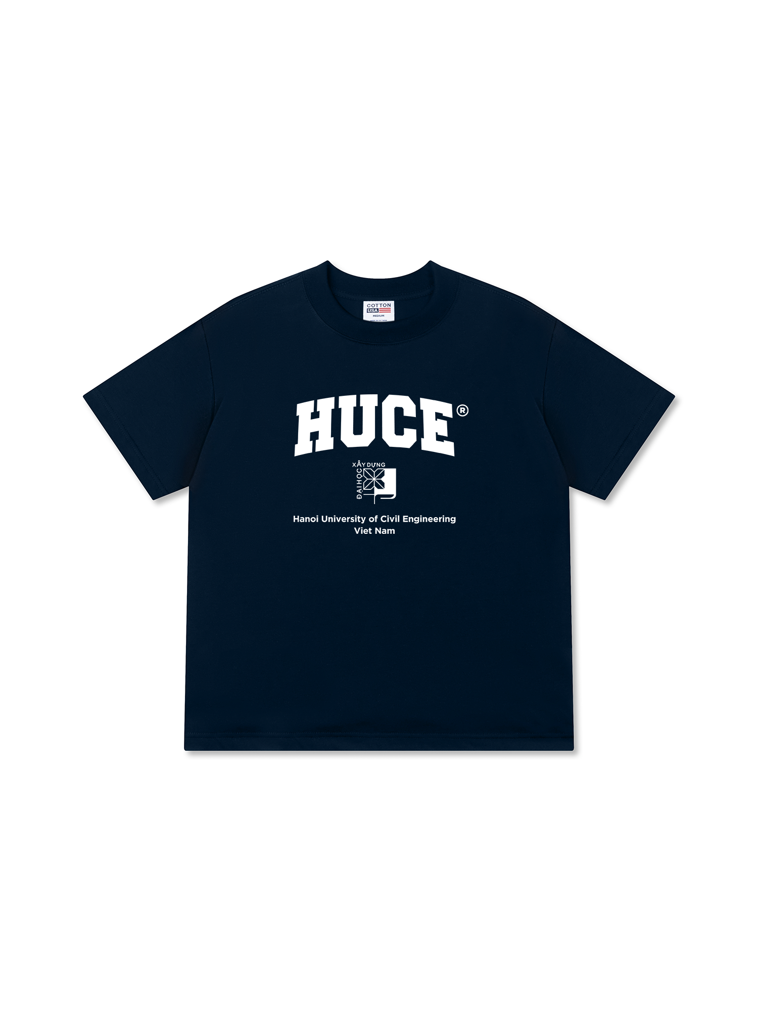 Áo Thun Relaxed Fit HUCE - Hanoi University of Civil Engineering