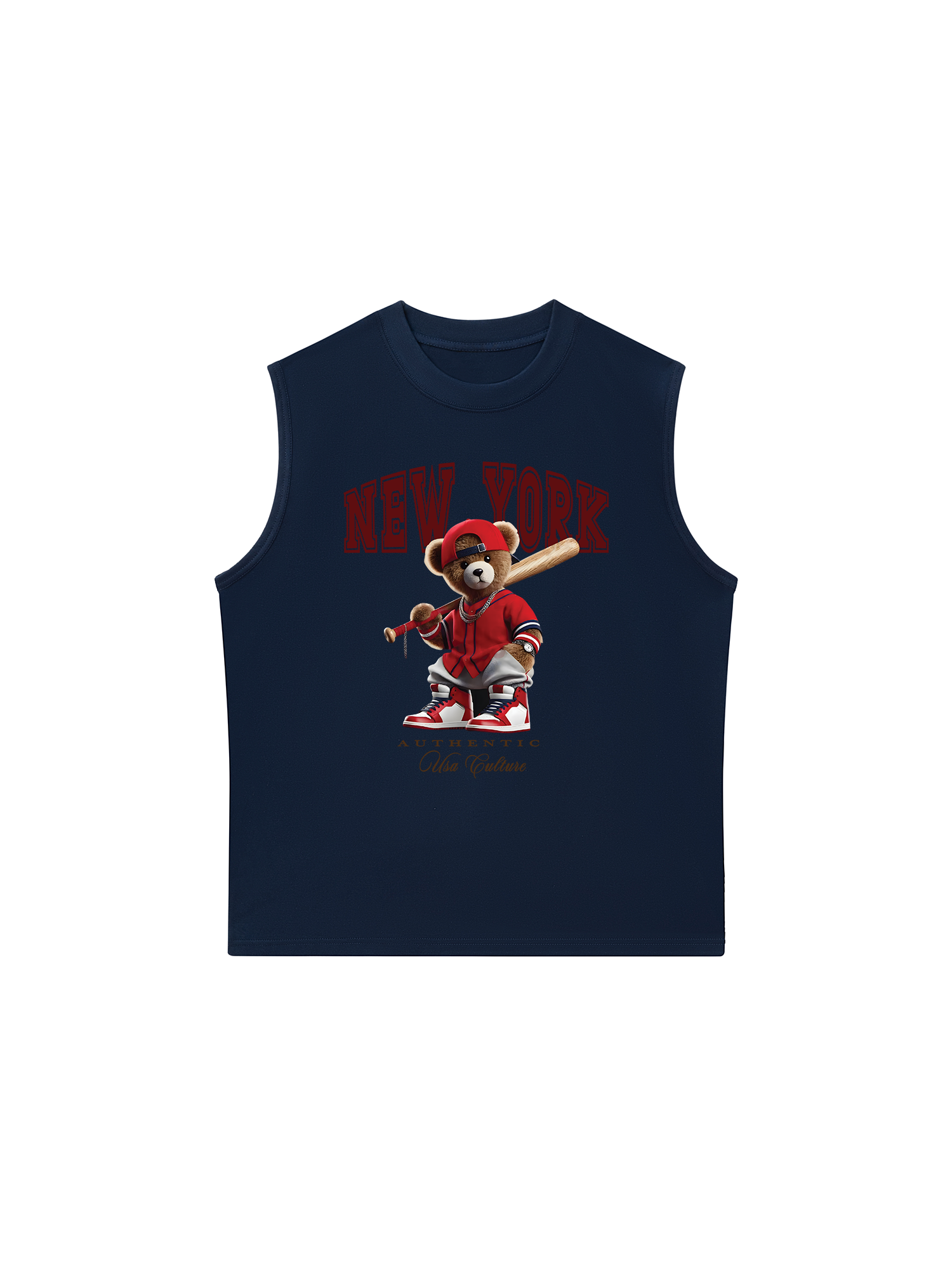 Áo Ba Lỗ Relaxed Fit Baseball Authentic Teddy