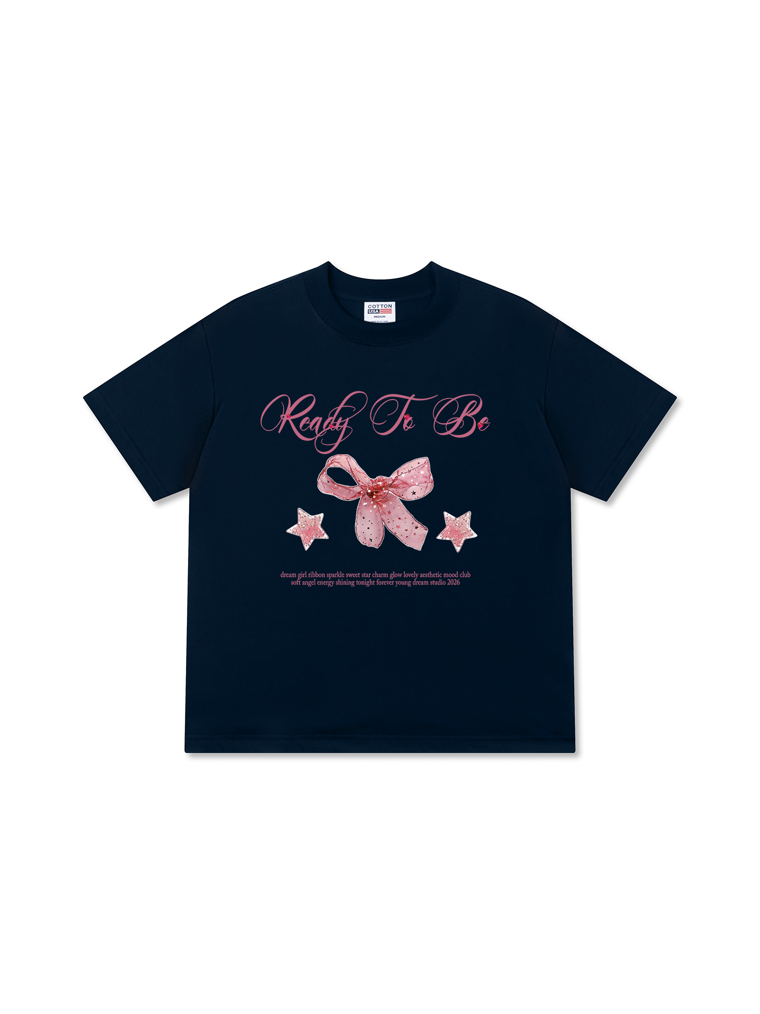Áo Thun Relaxed Fit Bling Ribbon Ready To Be