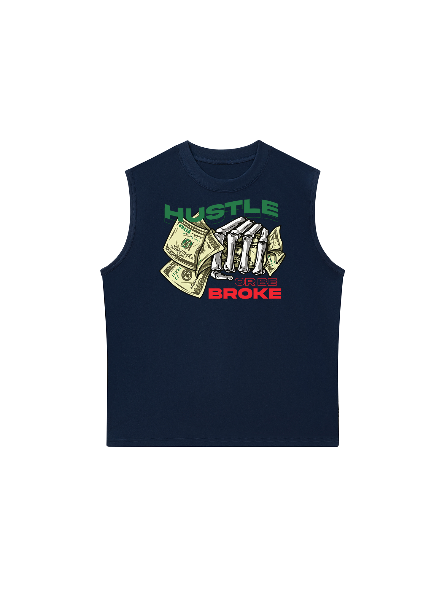 Áo Ba Lỗ Relaxed Fit Money Hustle Or Be Broke
