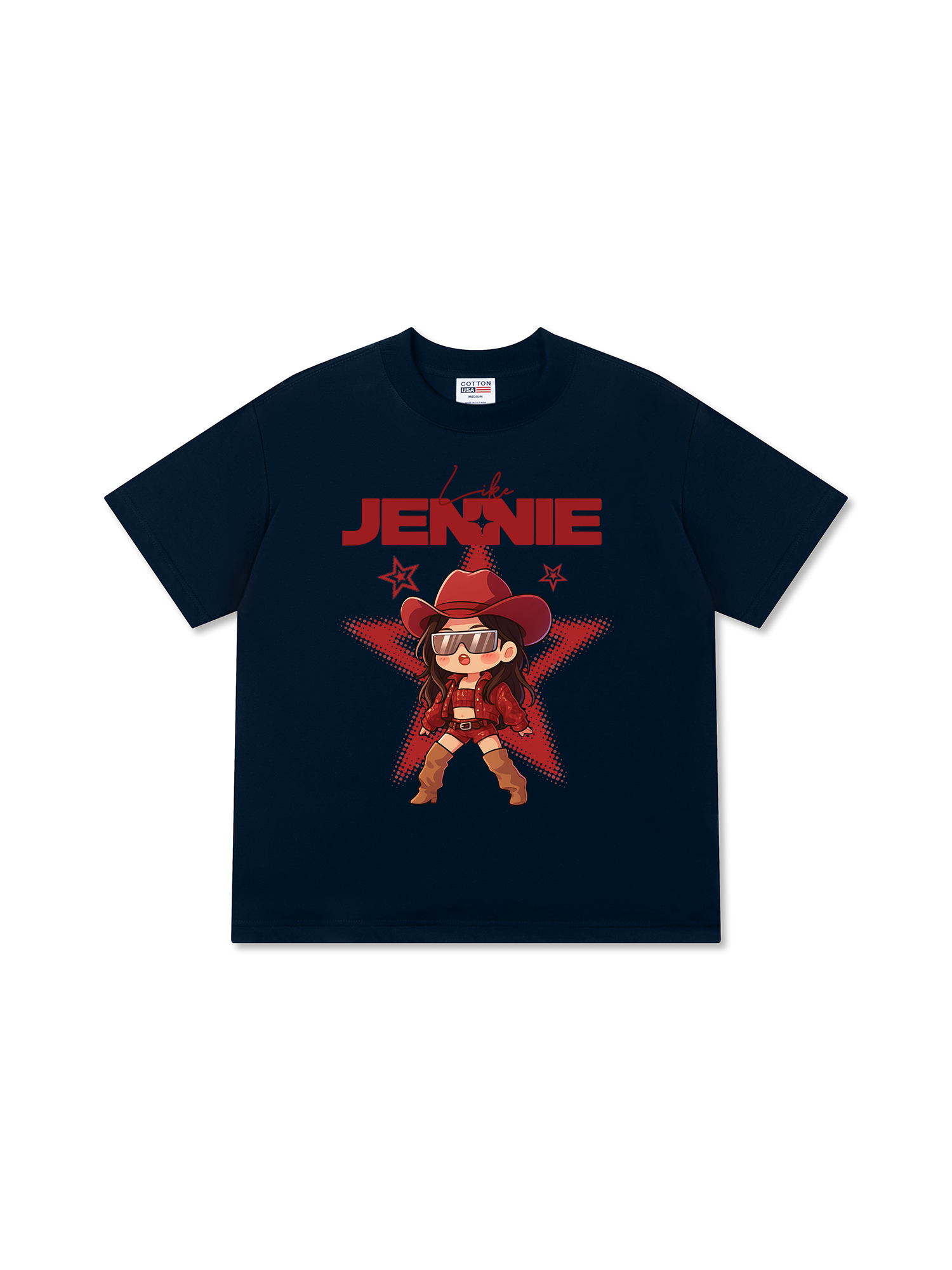 Áo Thun Relaxed Fit Black Pink Like Jenie