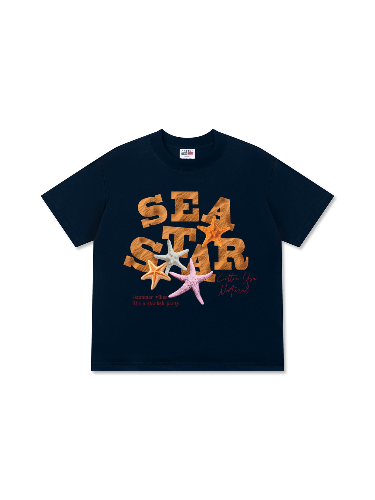 Áo Thun Relaxed Fit Tropical Starfish Parrty Sand