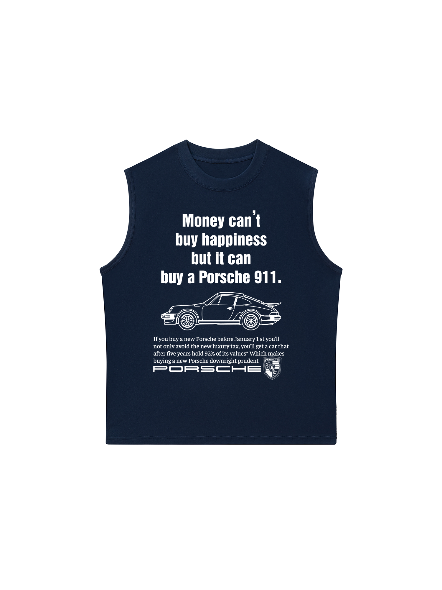 Áo Ba Lỗ Relaxed Fit Porsche Money Can_t Buy Happiness