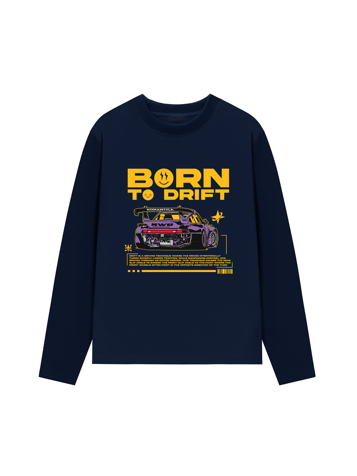 Áo Thun Dài Tay Porsche Born To Drift