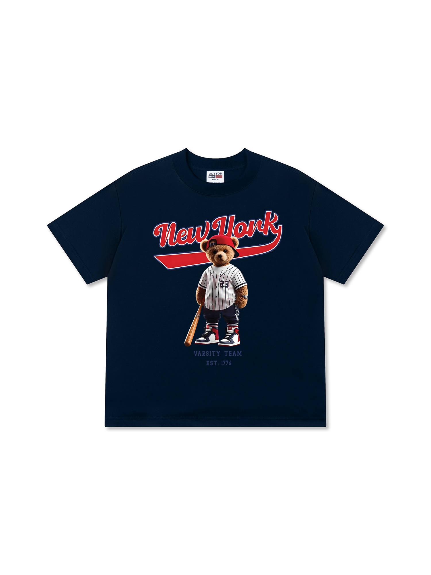 Áo Thun Relaxed Fit Baseball New York Teddy