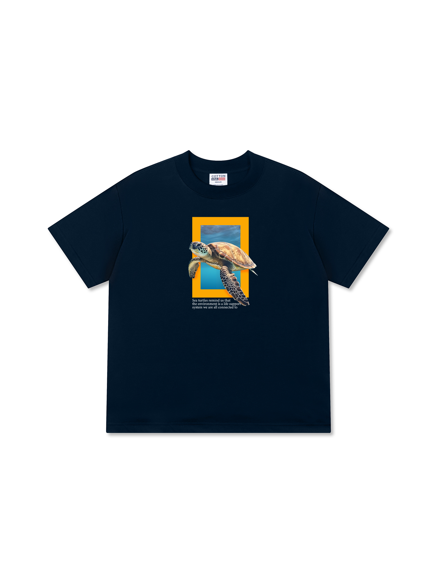 Áo Thun Relaxed Fit Wild Life Sea Turtles Remind