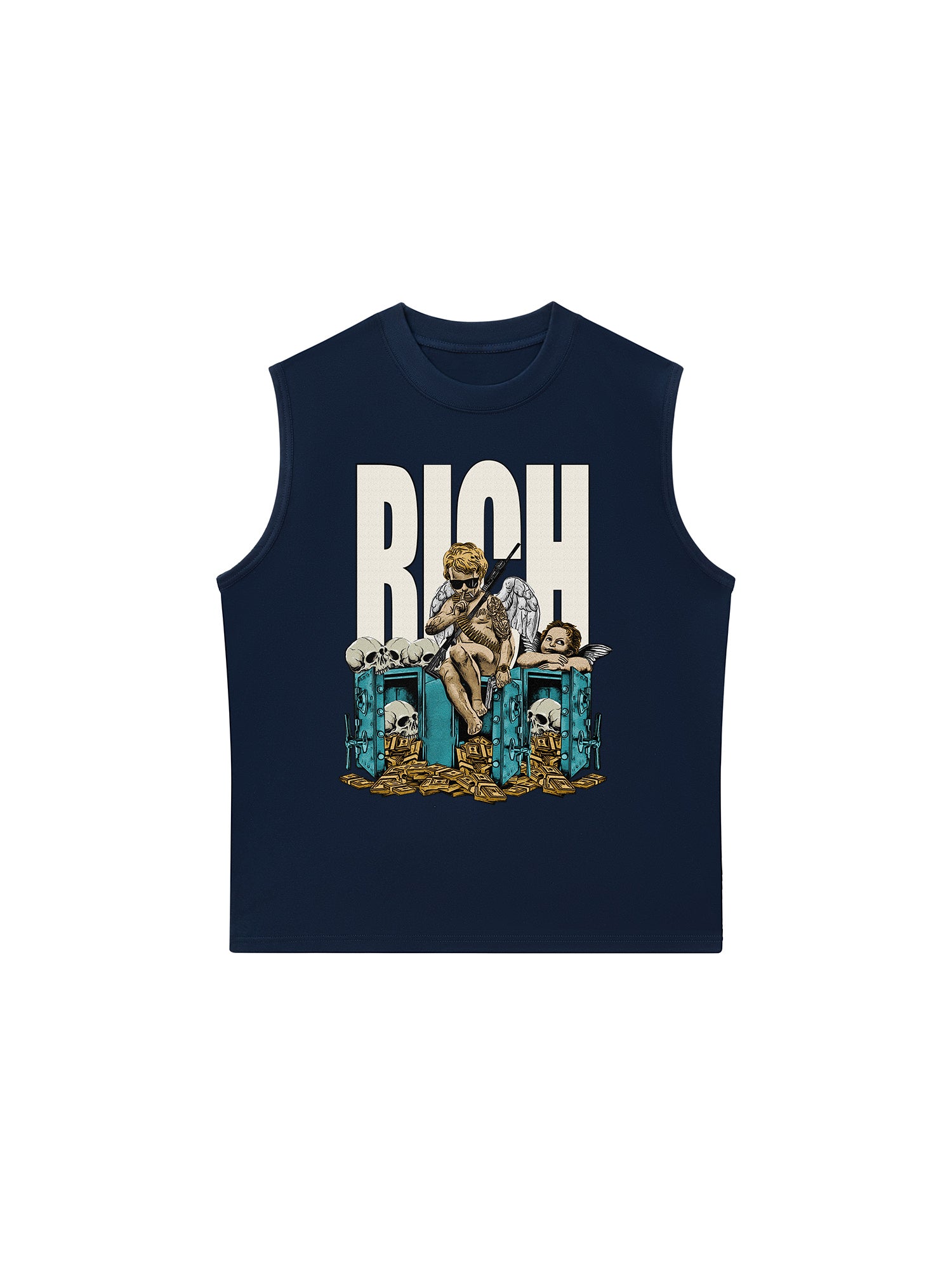 Áo Ba Lỗ Relaxed Fit Money Rich Angle