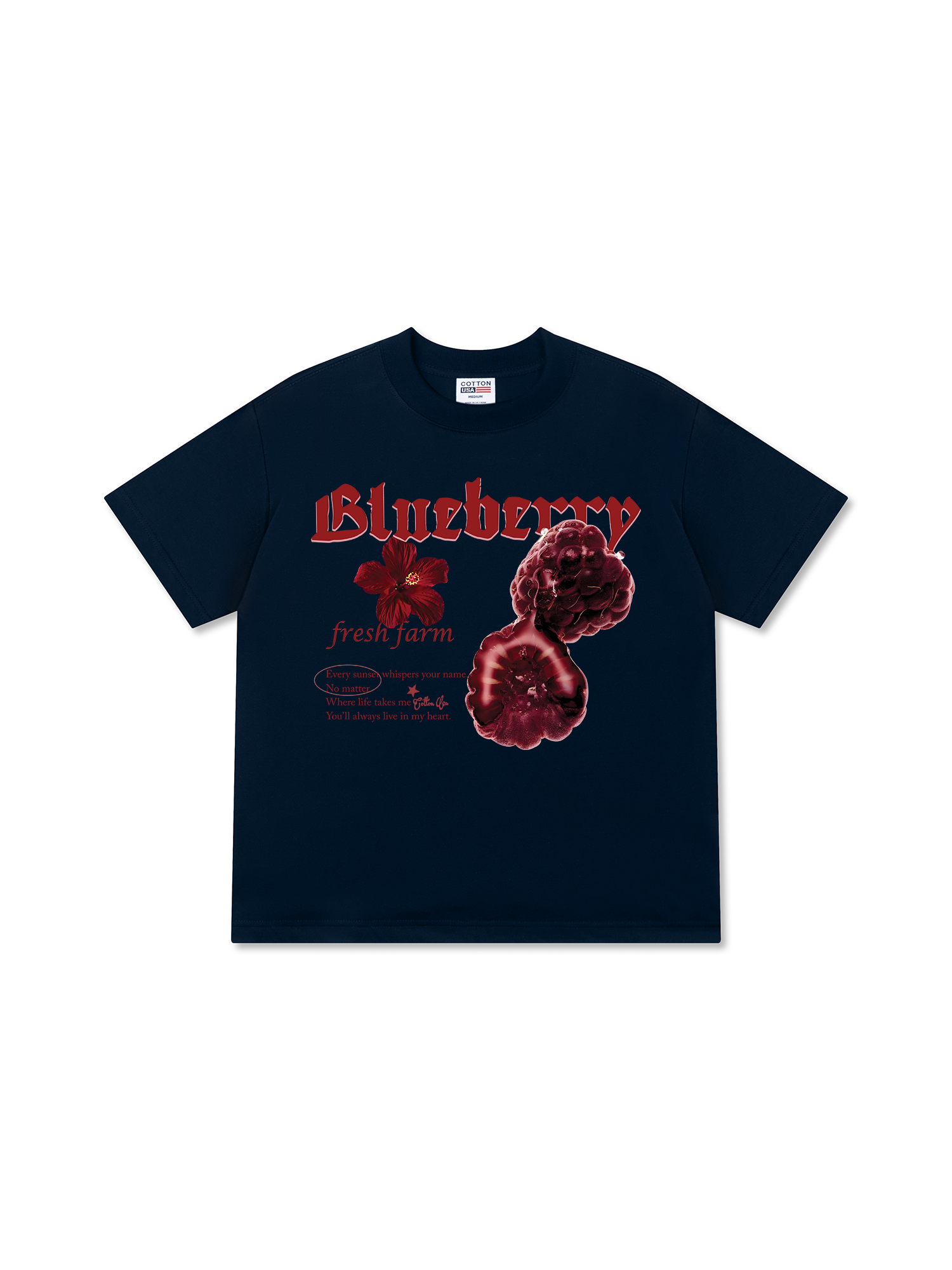 Áo Thun Relaxed Fit Tropical Blue Berry