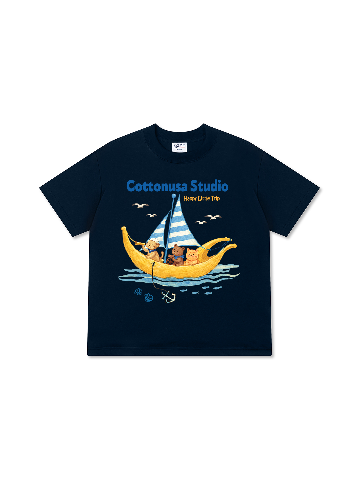 Áo Thun Relaxed Fit Tropical Happy Little Trip