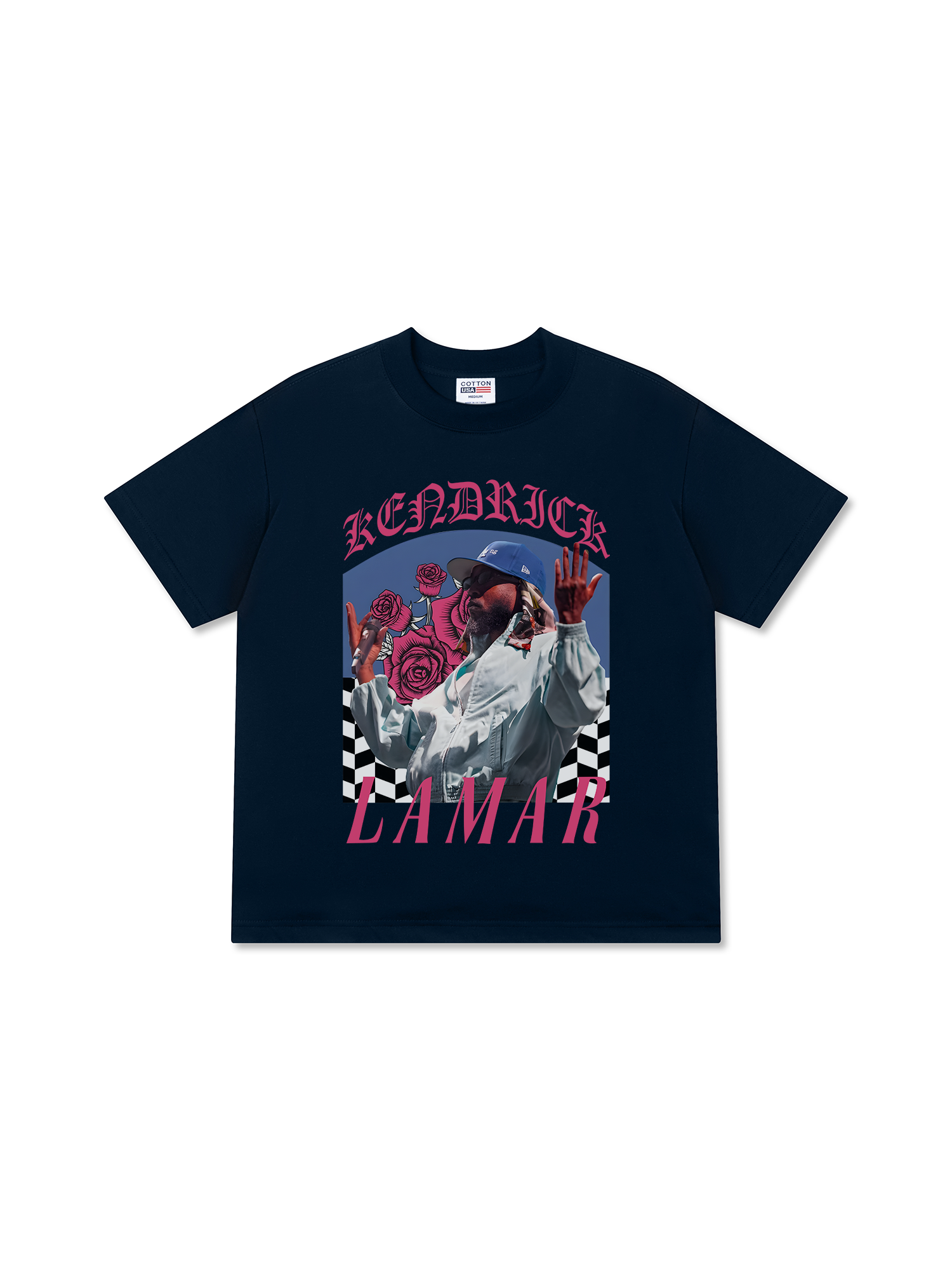 Áo Thun Relaxed Fit Rapper Kendrick Lamar Roses