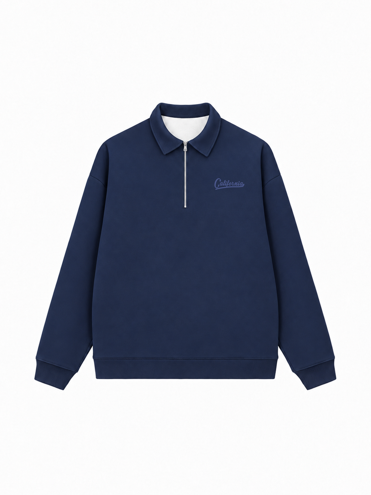 Áo Sweater Polo Nỉ Hai Da USA Califorinia Blue