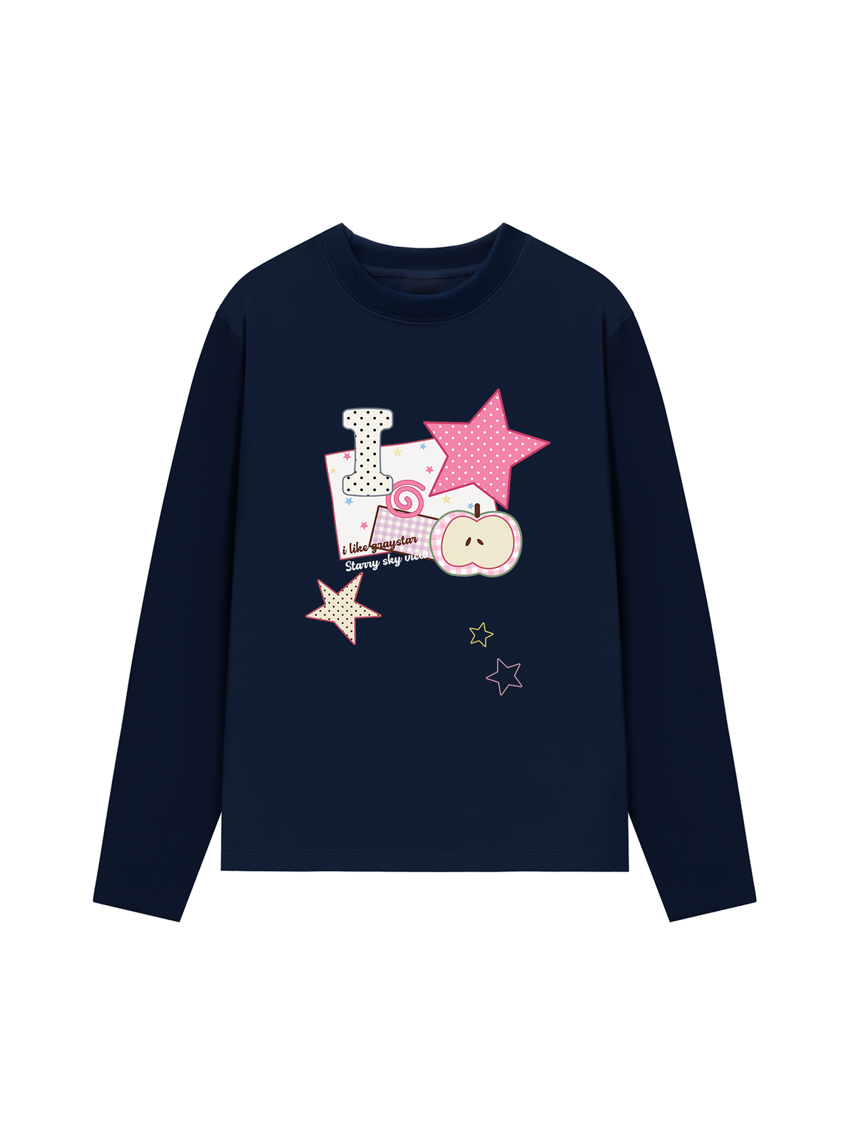 Áo Thun Dài Tay Dotty Mood Pink Star Candy