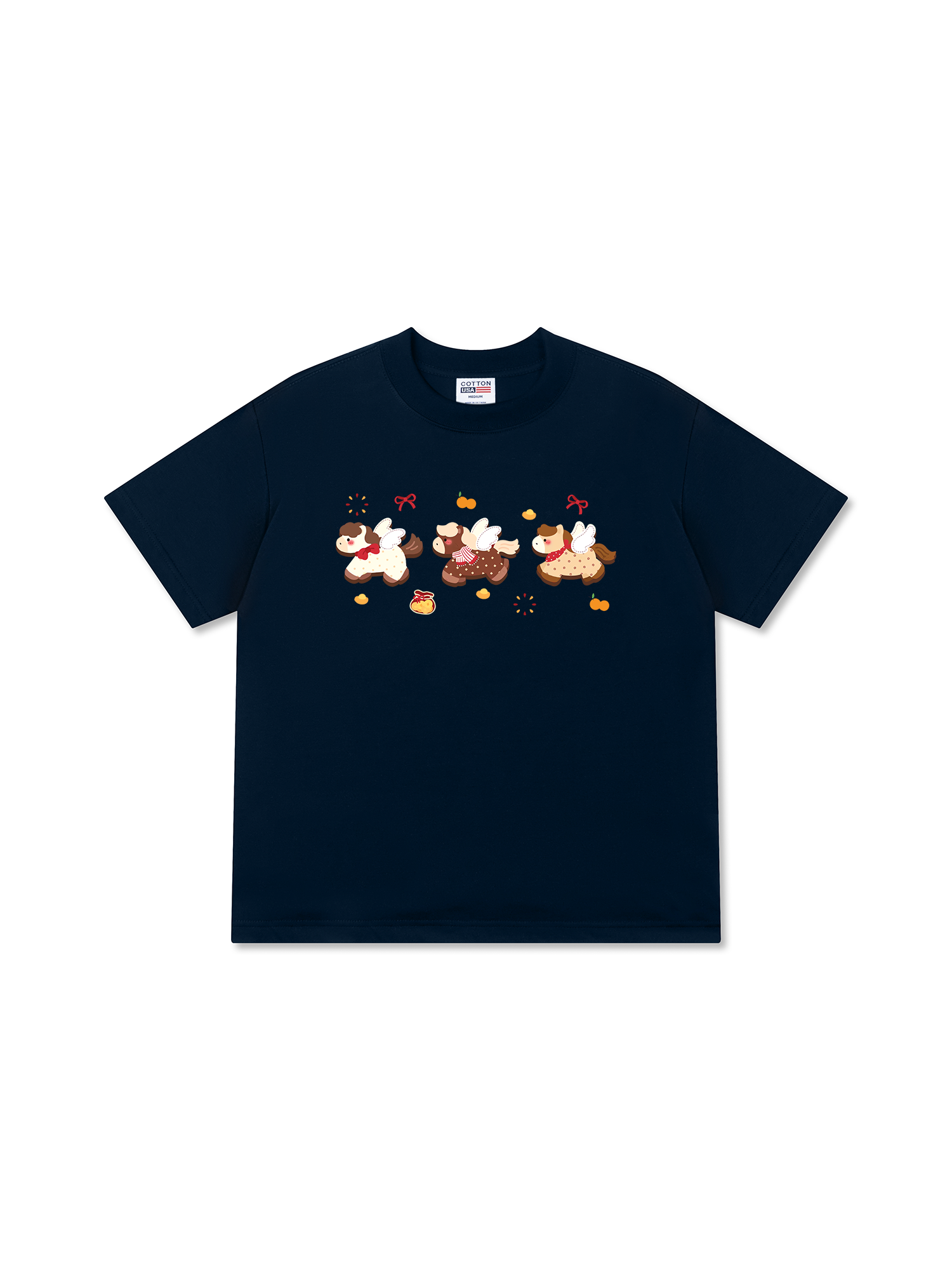 Áo Thun Relaxed Fit Tết Bính Ngọ 3 Bé Ngựa