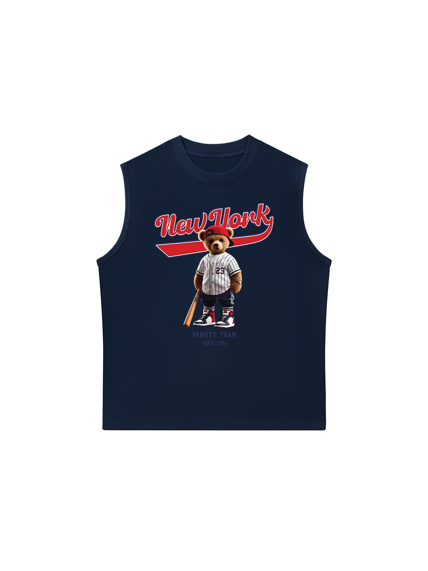 Áo Ba Lỗ Relaxed Fit Baseball New York Teddy