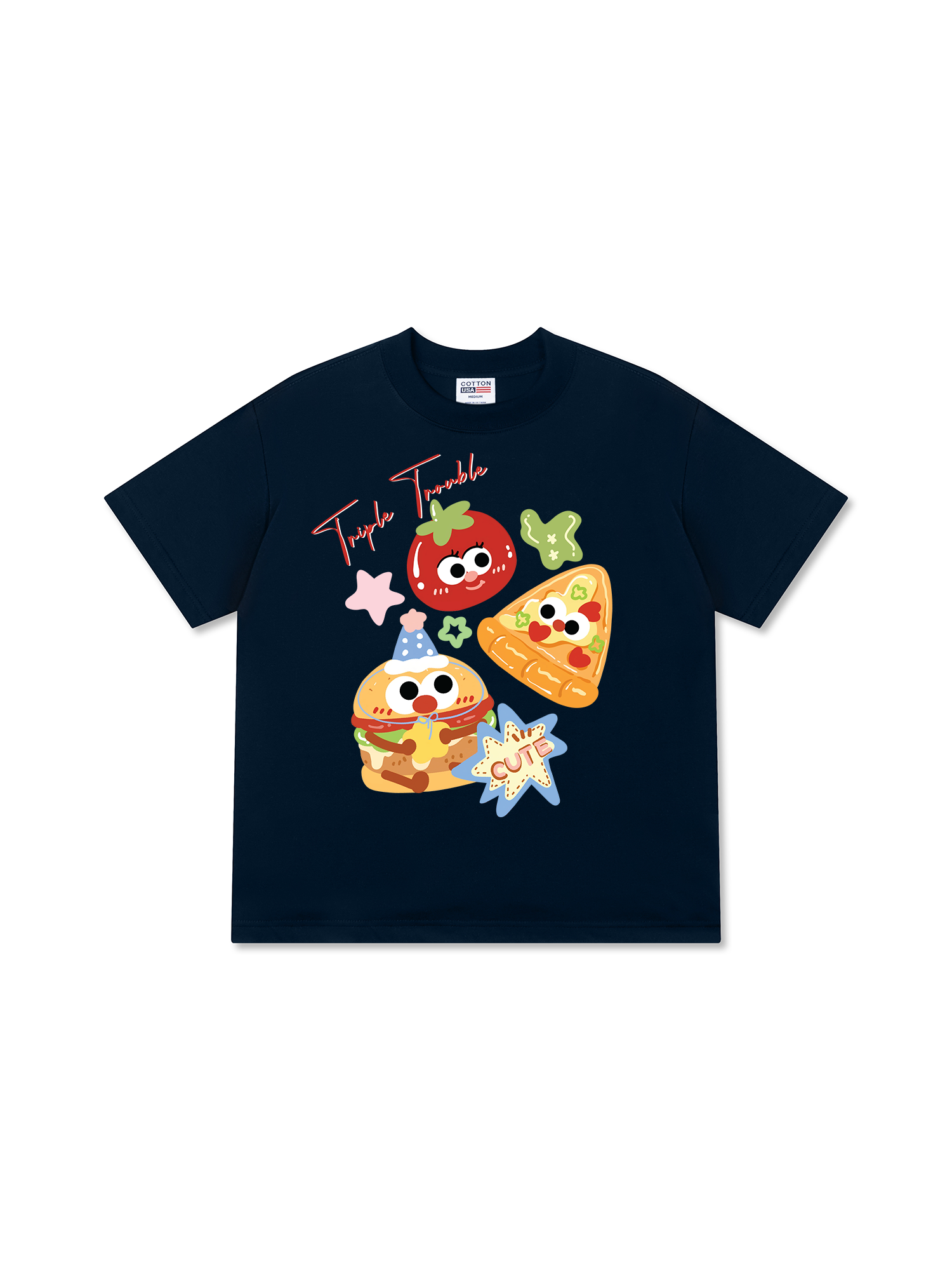 Áo Thun Relaxed Fit Yummy Mood Triple Trouble