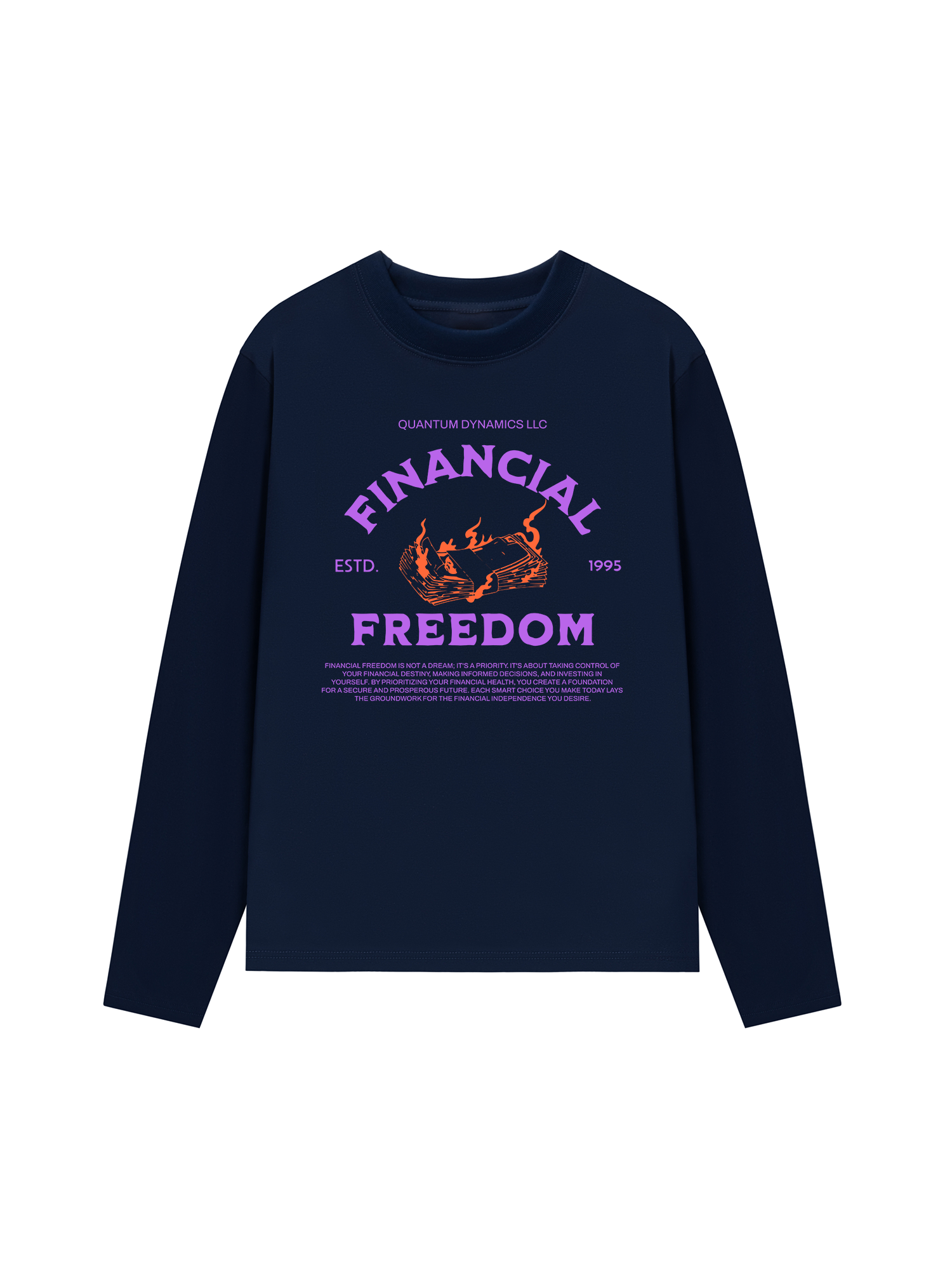 Áo Thun Dài Tay Money Financial Freedom