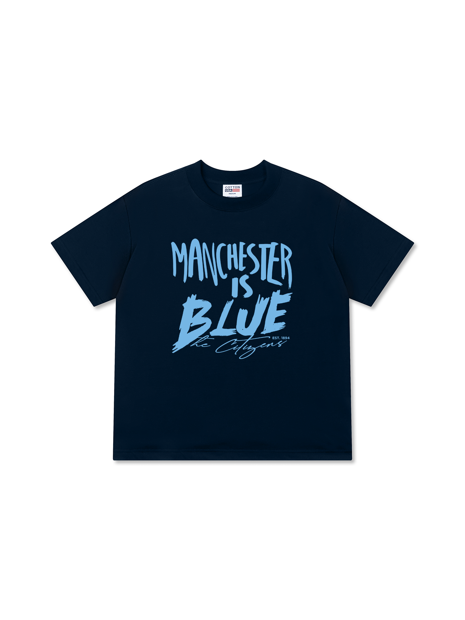 Áo Thun Relaxed Fit Soccer Manchester is Blue