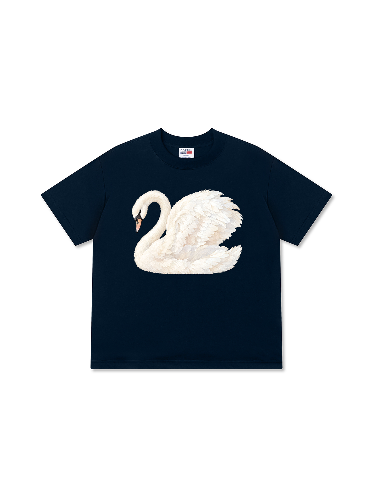 Áo Thun Relaxed Fit White Swan