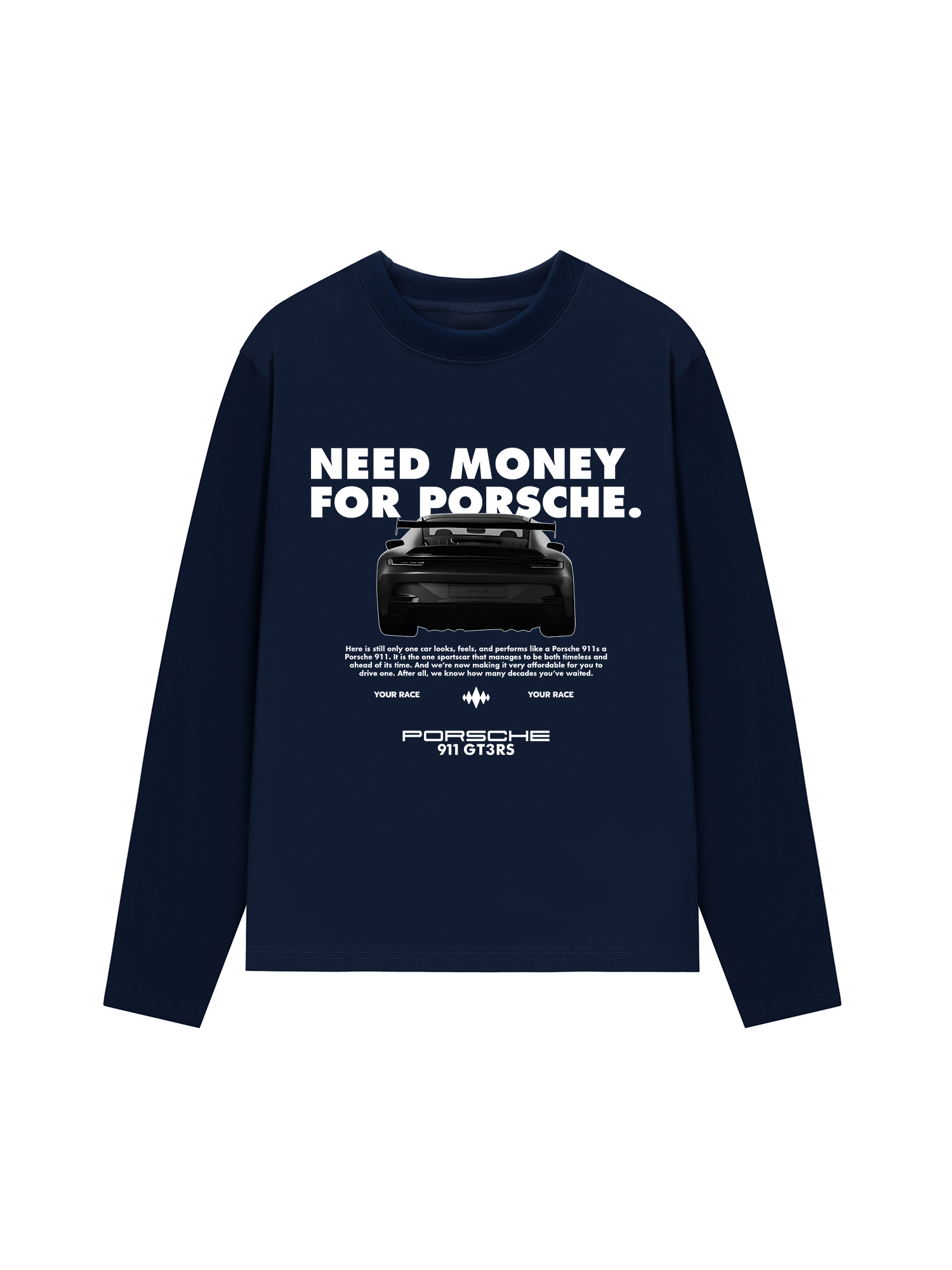 Áo Thun Dài Tay Porsche All Black 911 GT3RS