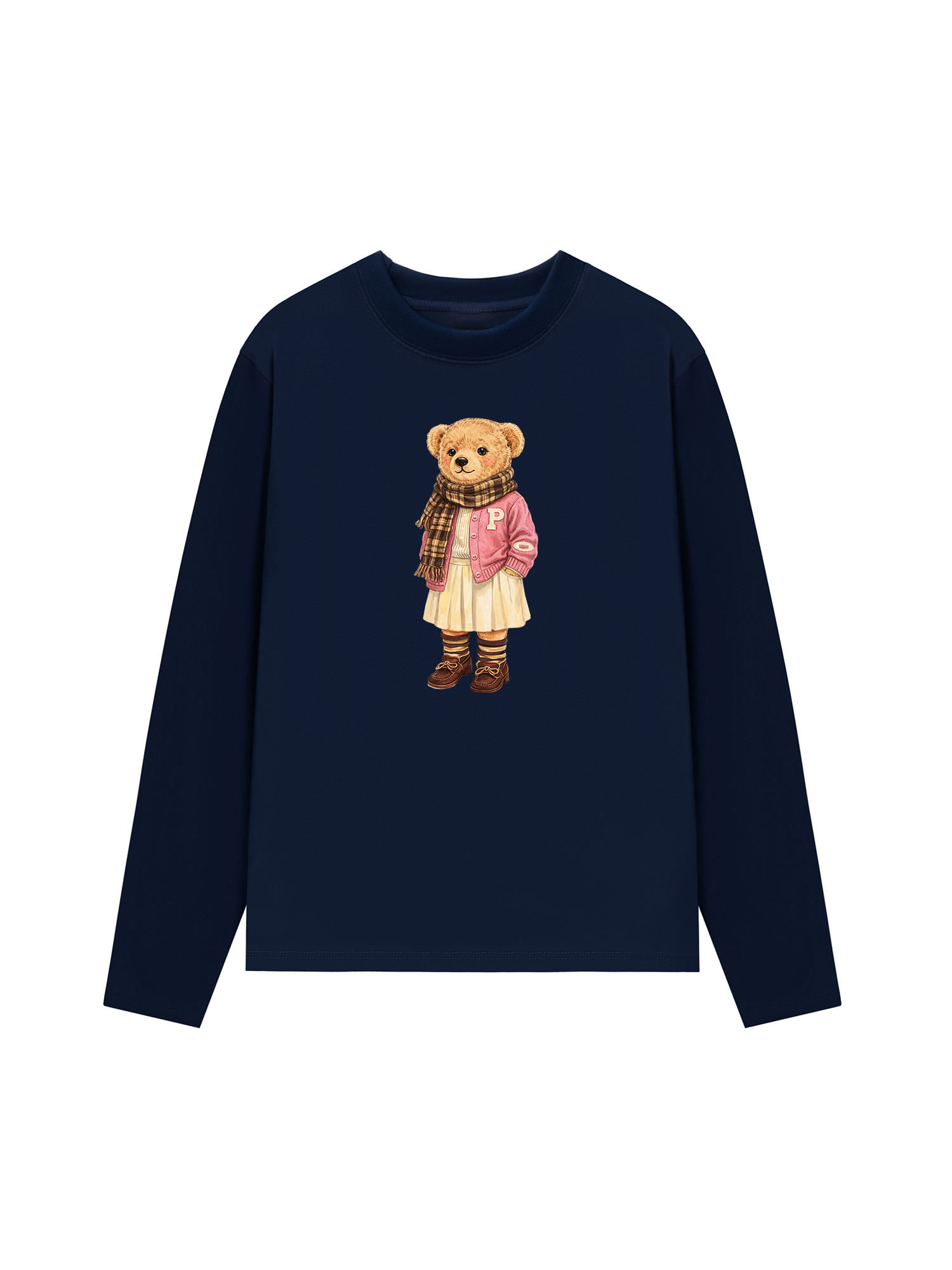 Áo Thun Dài Tay Pink Girl Bear