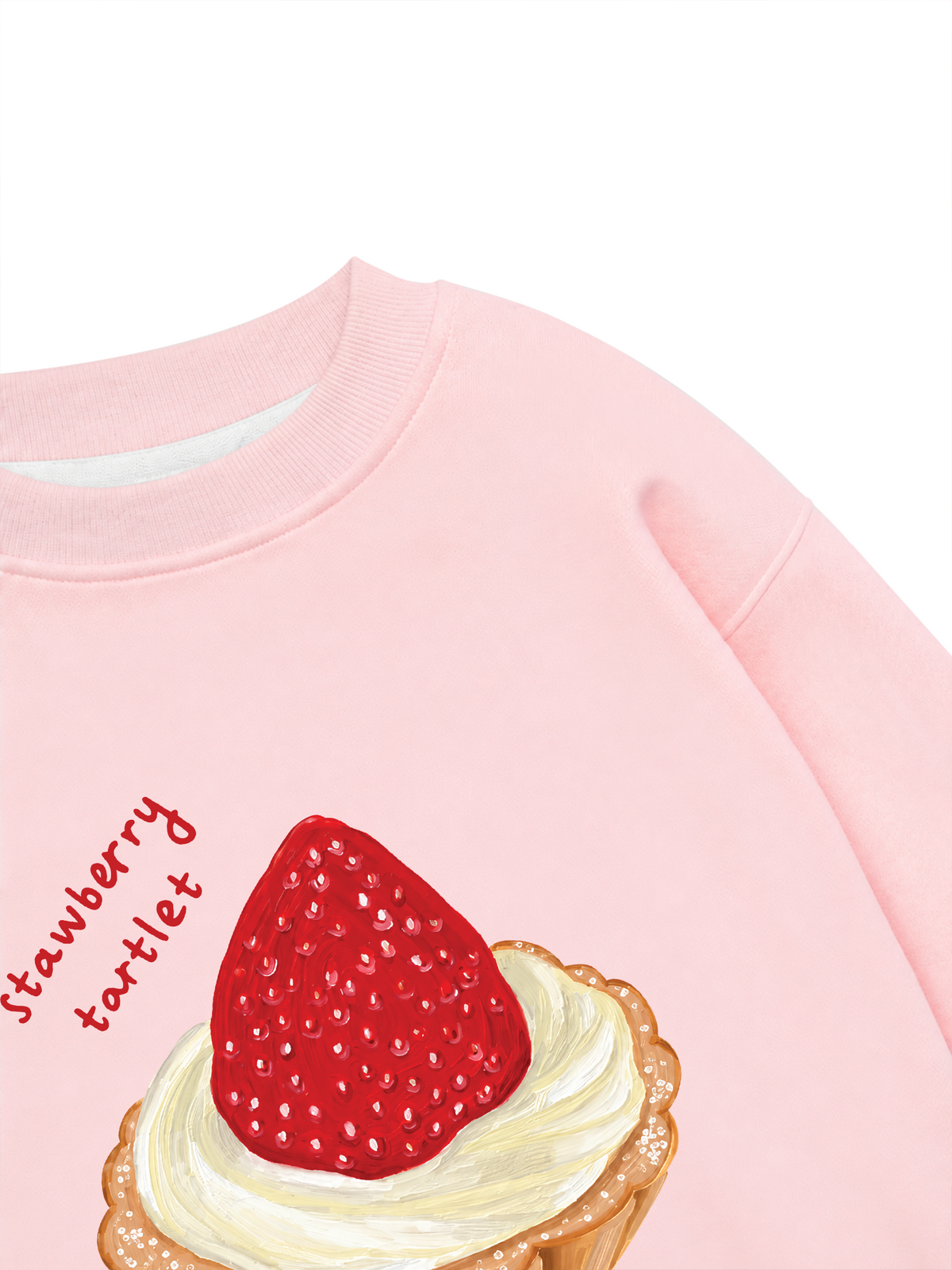 Áo Sweater Nỉ Hai Da Strawberry Tartlet