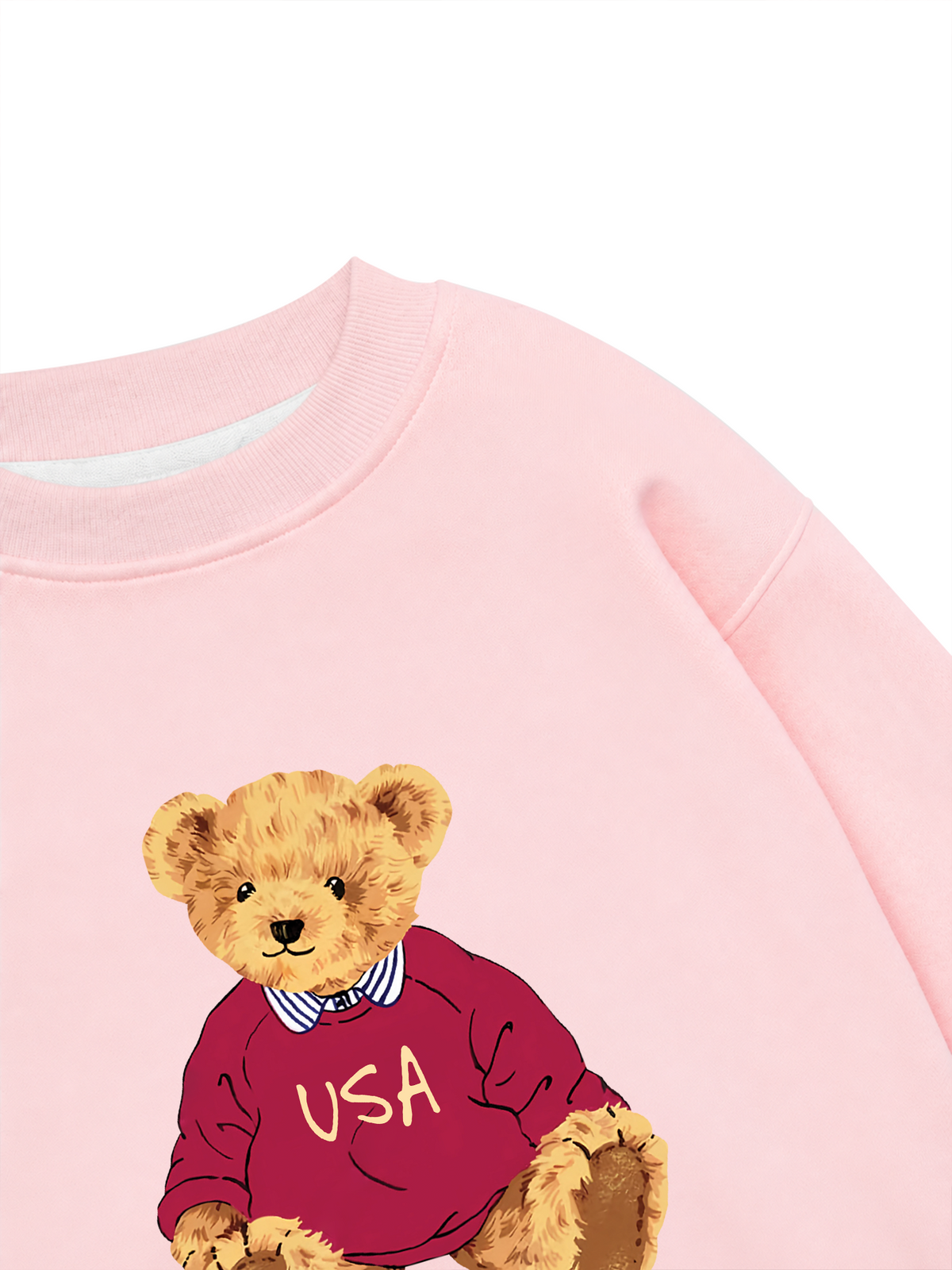 Áo Sweater Nỉ Hai Da USA Cozy Bear