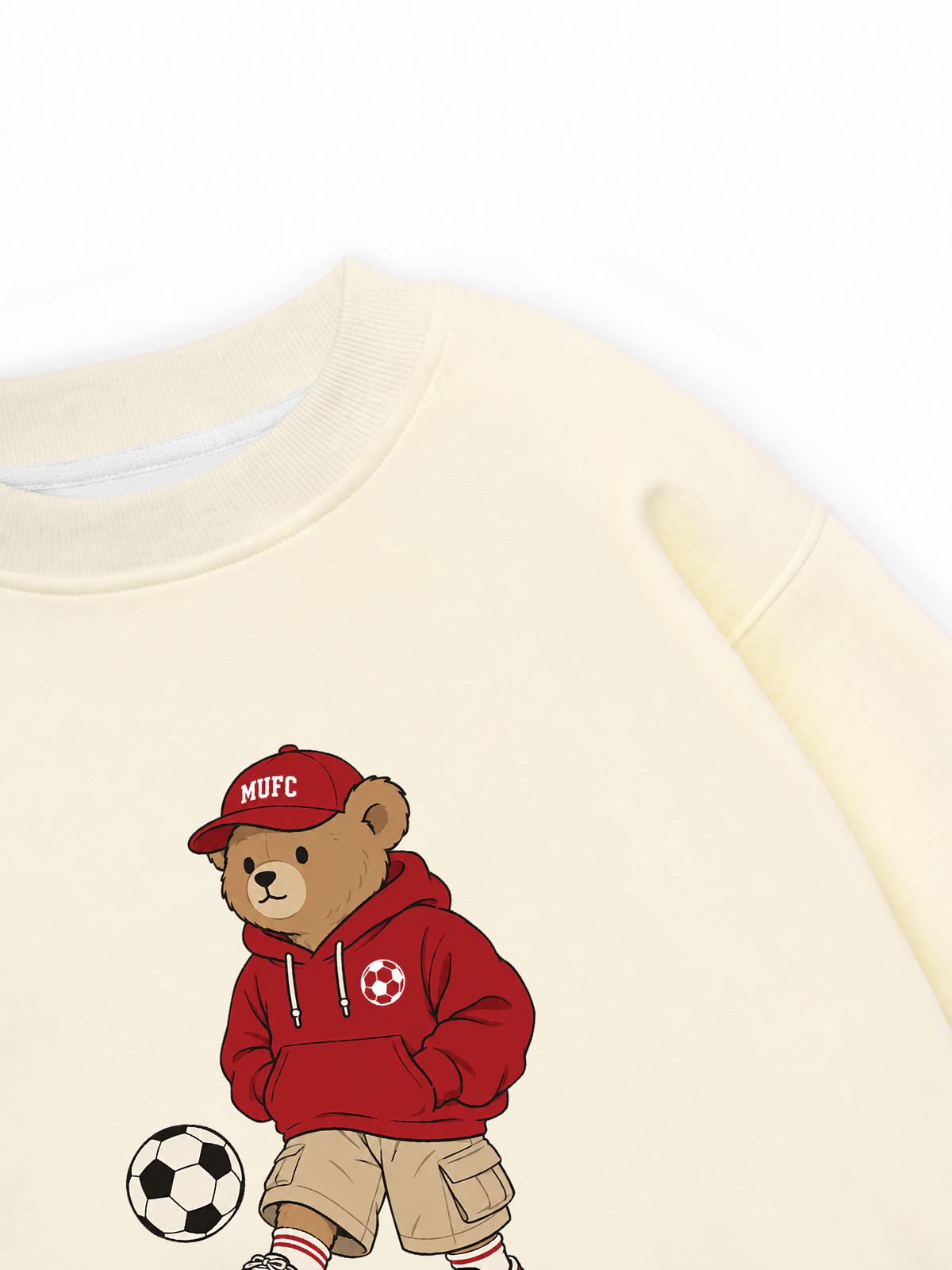 Áo Sweater Nỉ Hai Da The Red Devils Bear