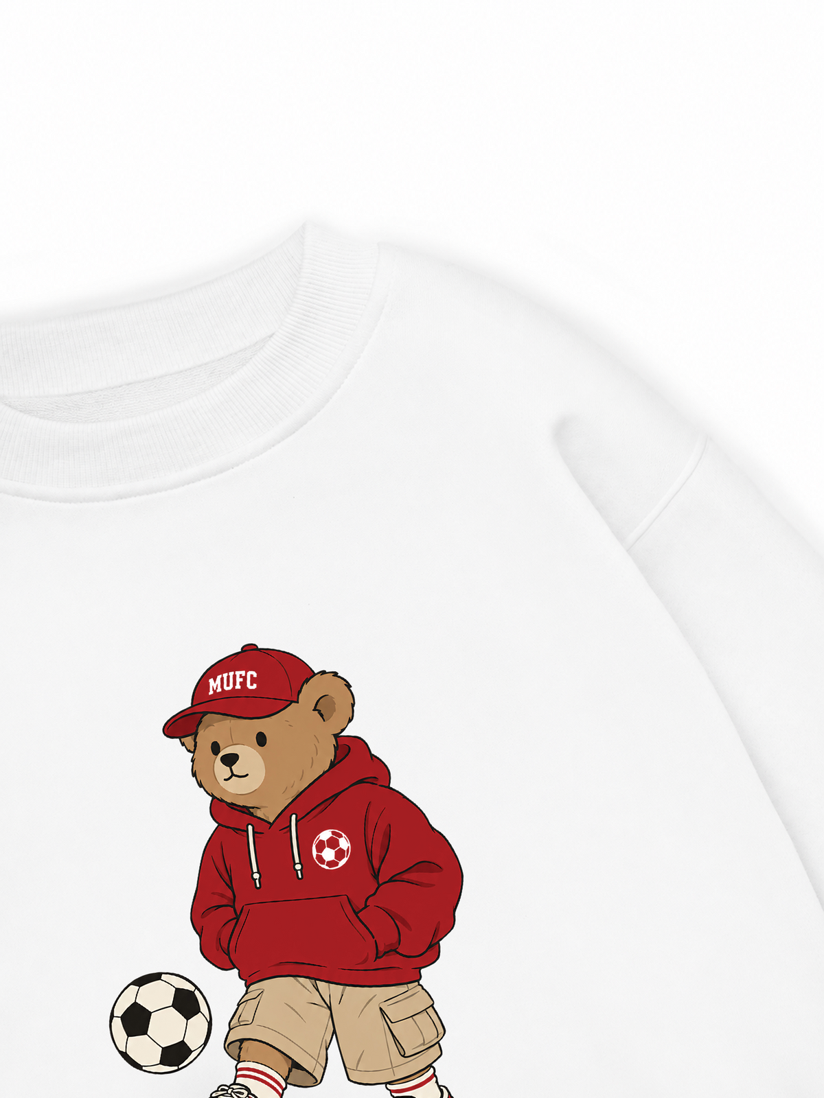 Áo Sweater Nỉ Hai Da The Red Devils Bear