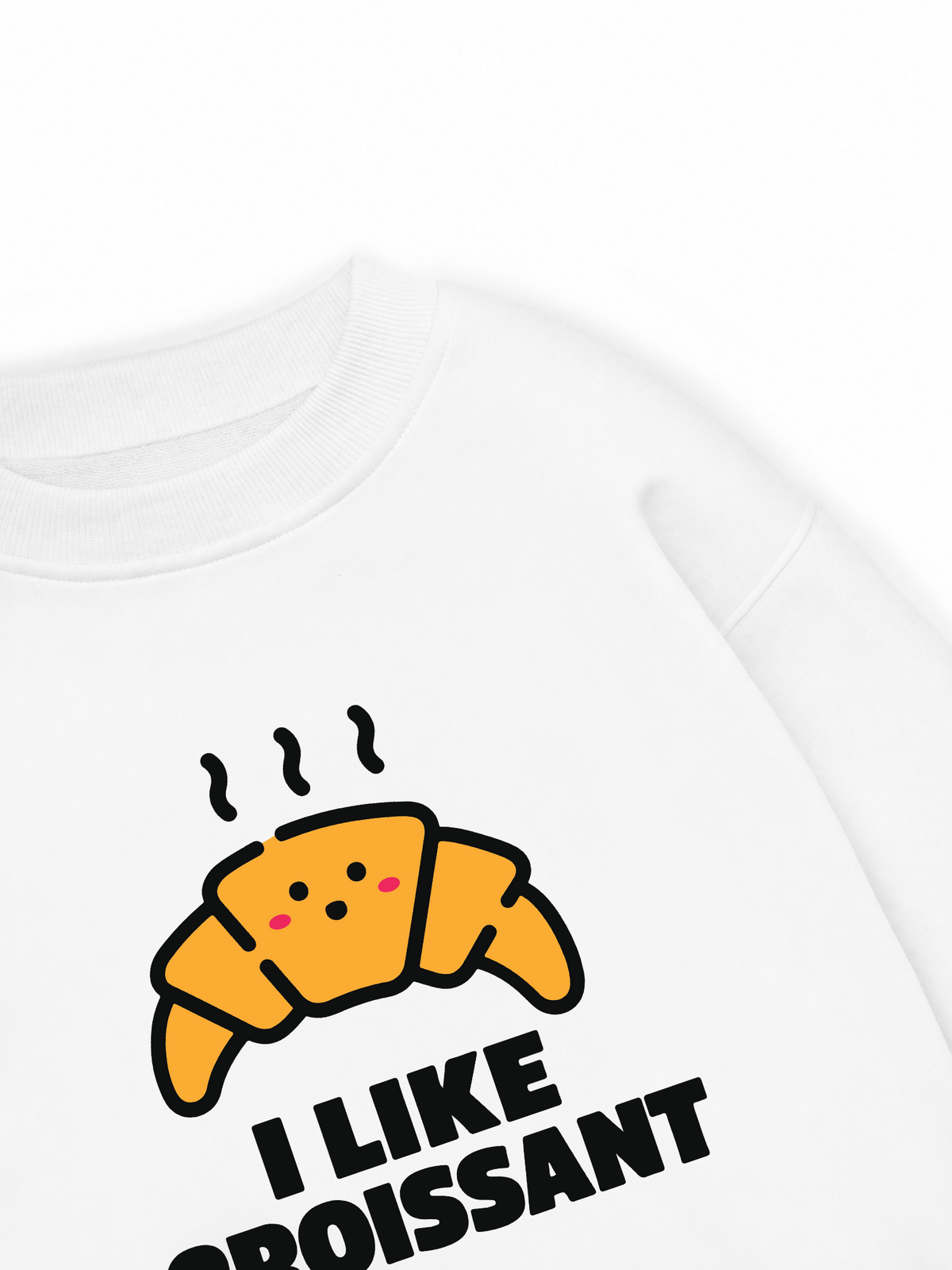 Áo Sweater Nỉ Hai Da I Like Croissant