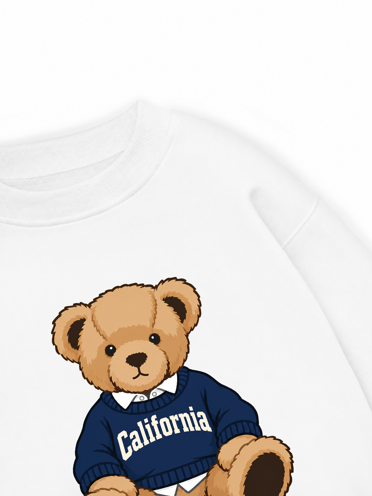 Áo Sweater Nỉ Hai Da City California Bear