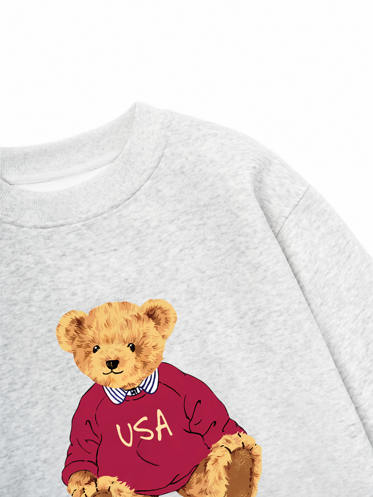 Áo Sweater Nỉ Hai Da USA Cozy Bear