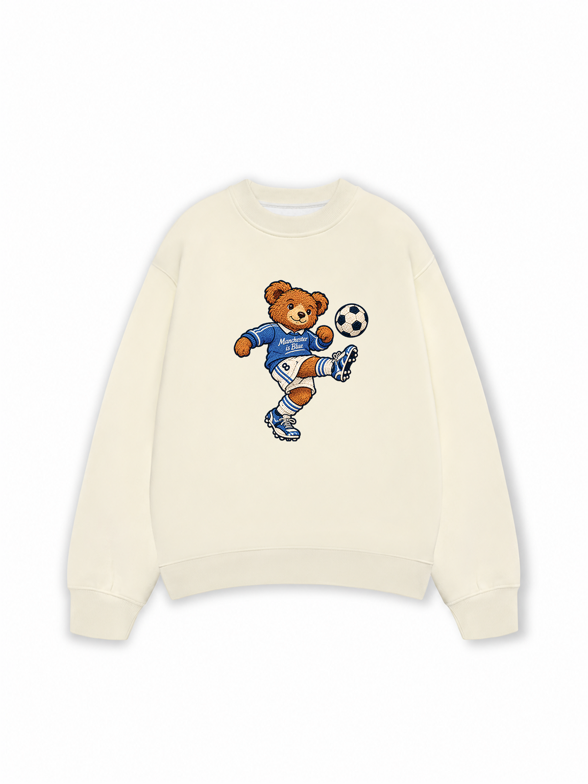 Áo Sweater Nỉ Hai Da Blue Manchester