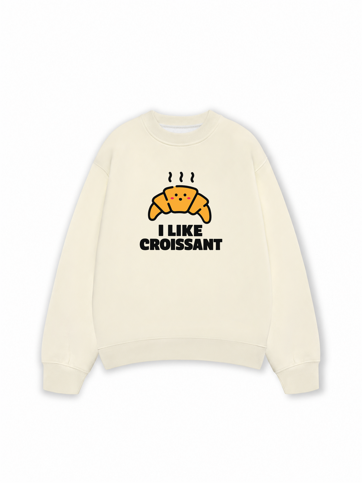 Áo Sweater Nỉ Hai Da I Like Croissant